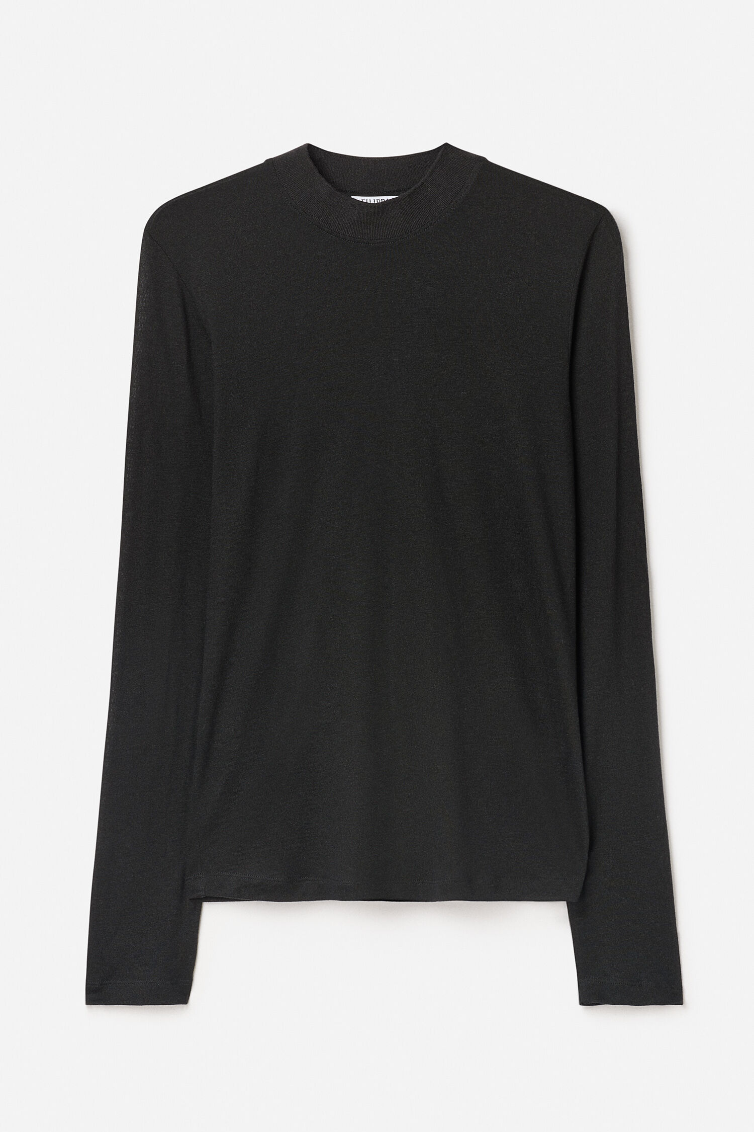 Lyocell Cashmere Mock Neck Top