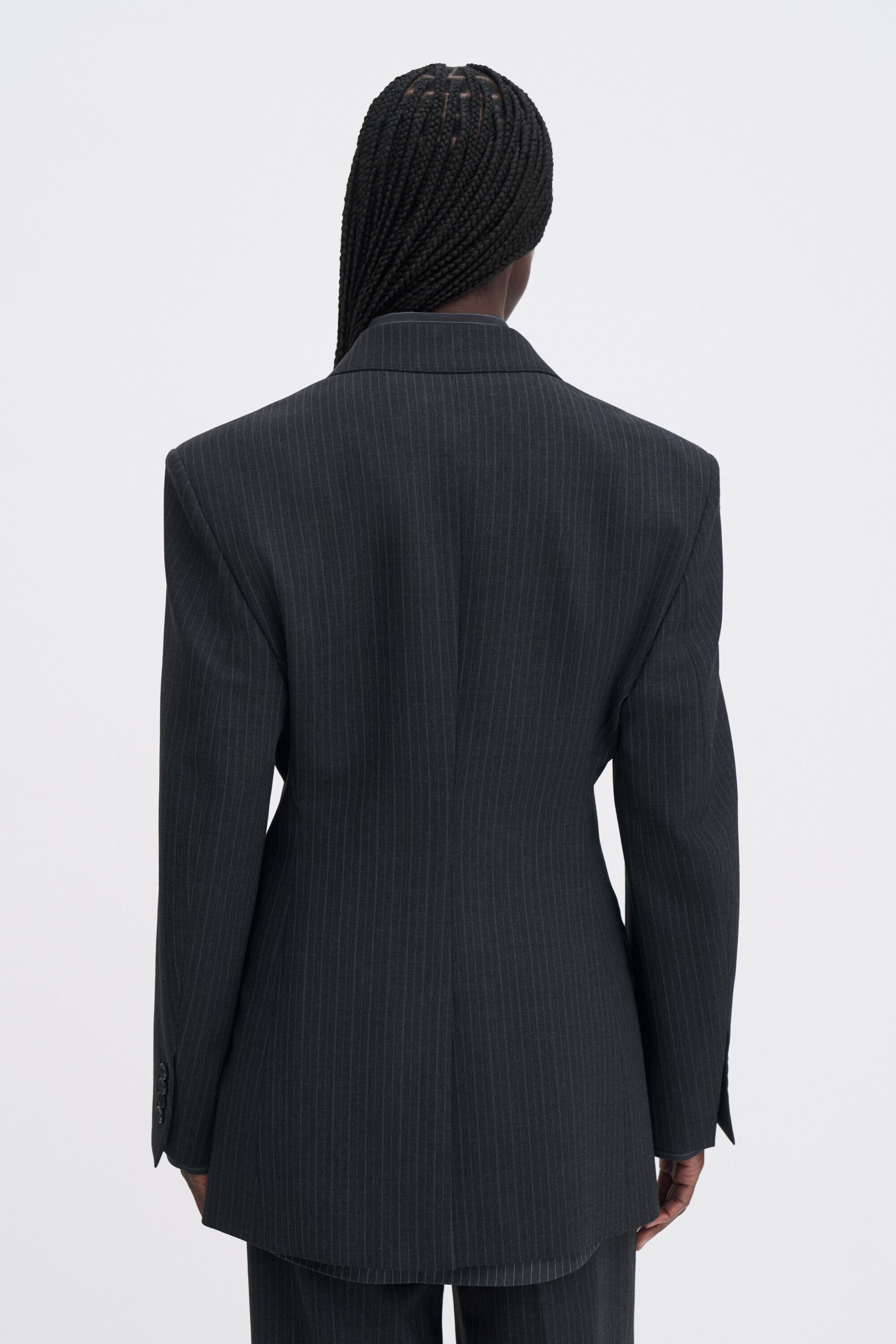 Hourglass Pinstripe Blazer