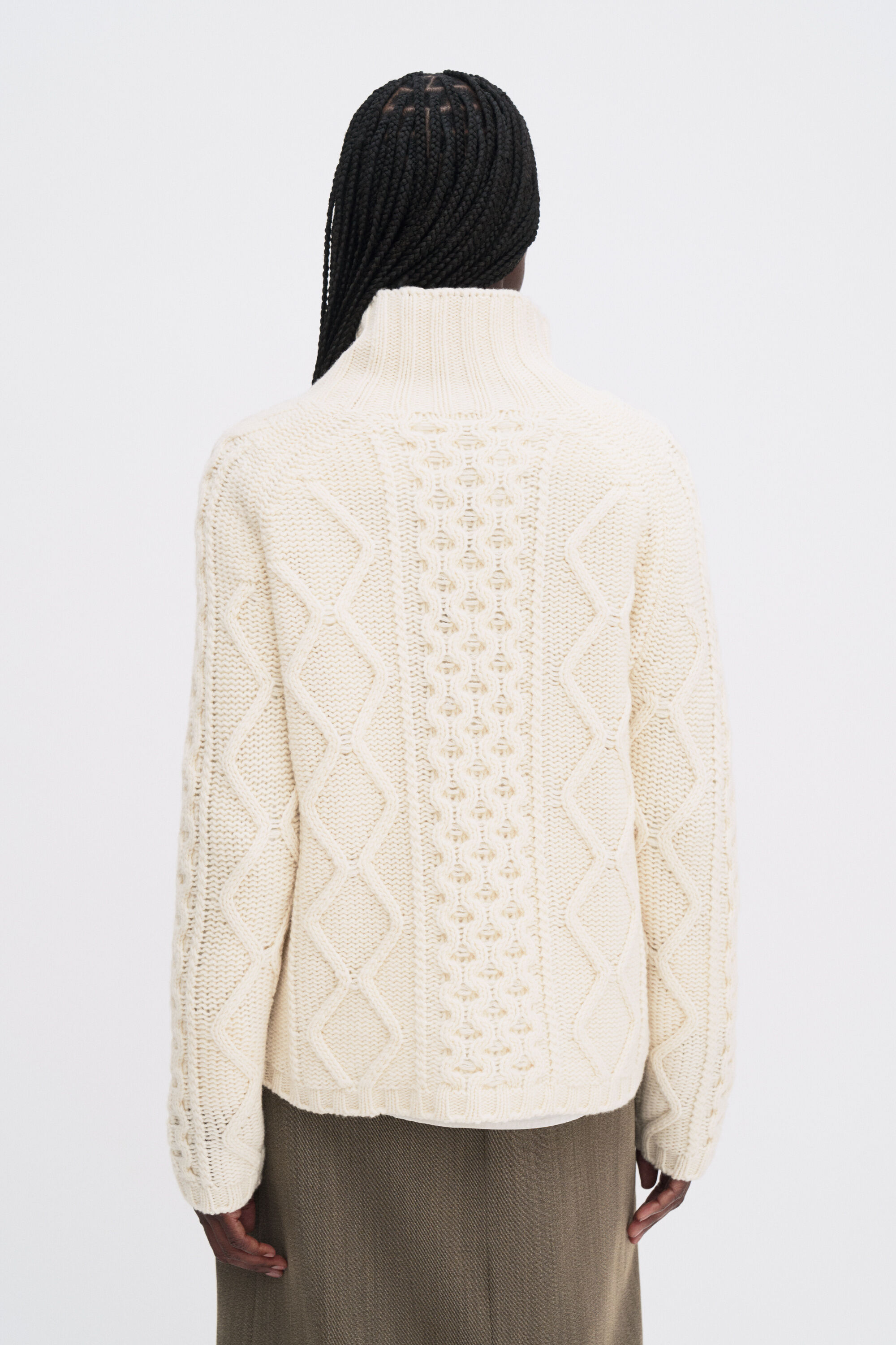 Wool Cable Knit Sweater