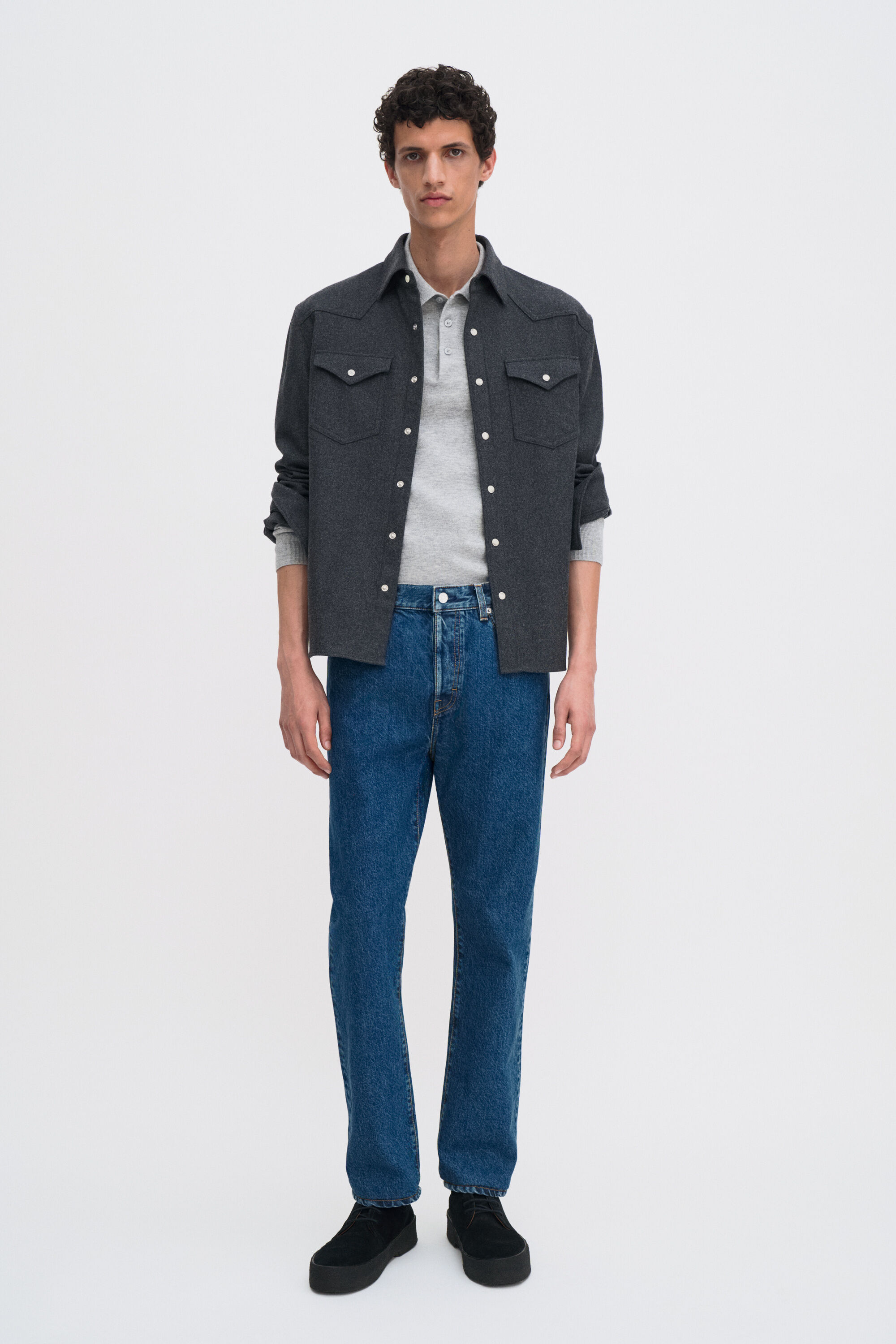 Tapered Cropped Jeans