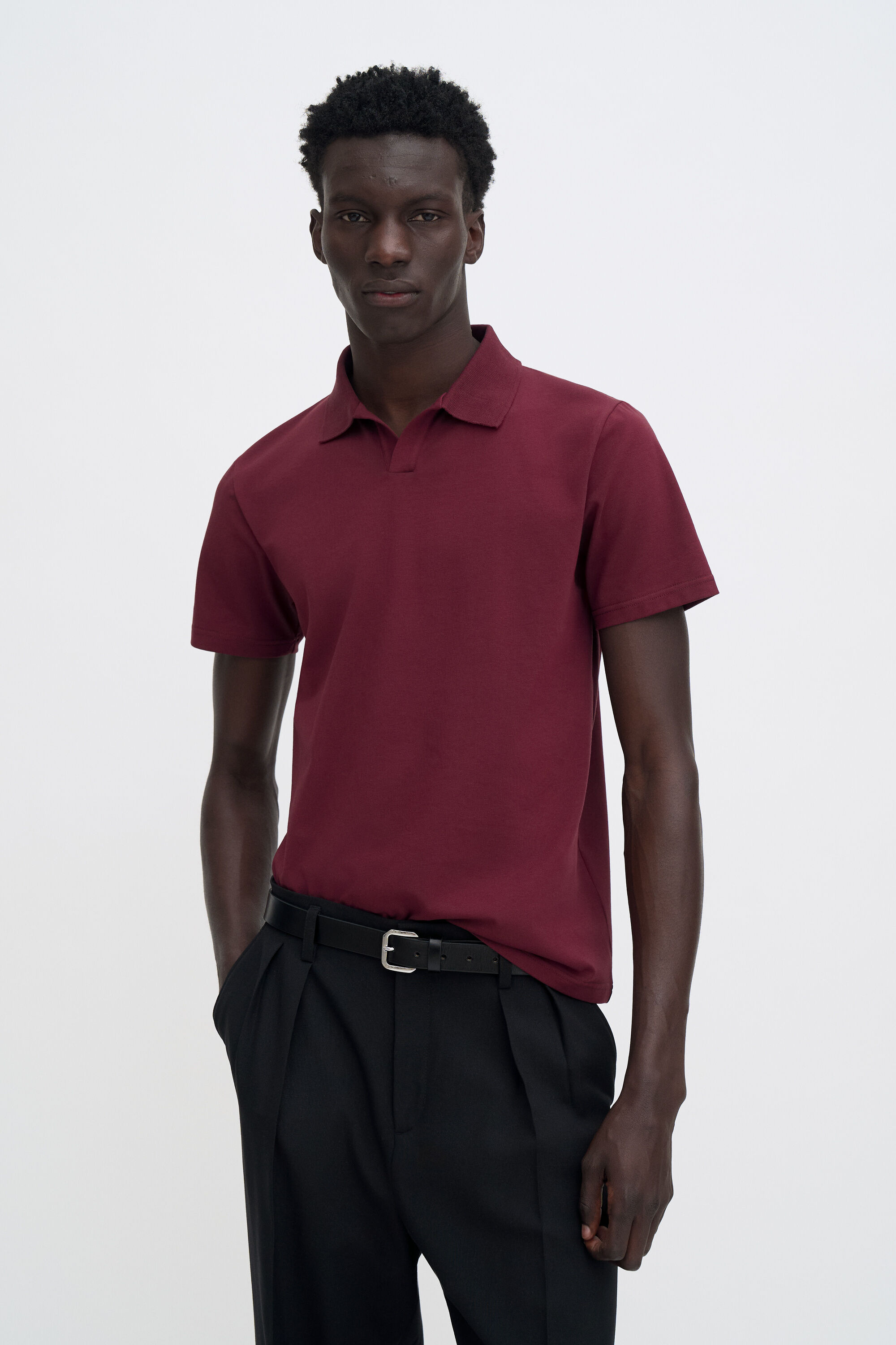 Stretch Cotton Polo T-Shirt