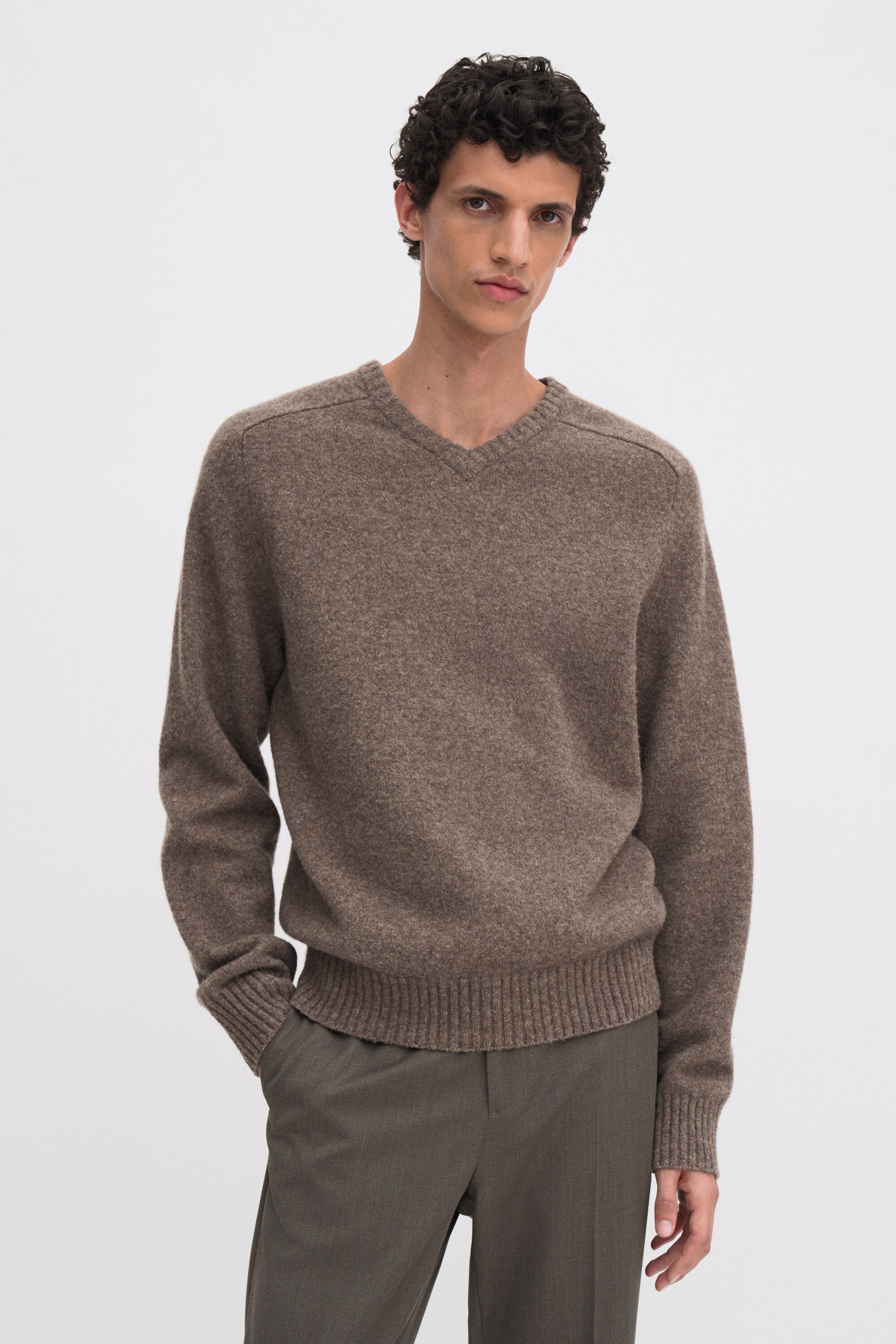 Yak Wool V- Neck Sweater
