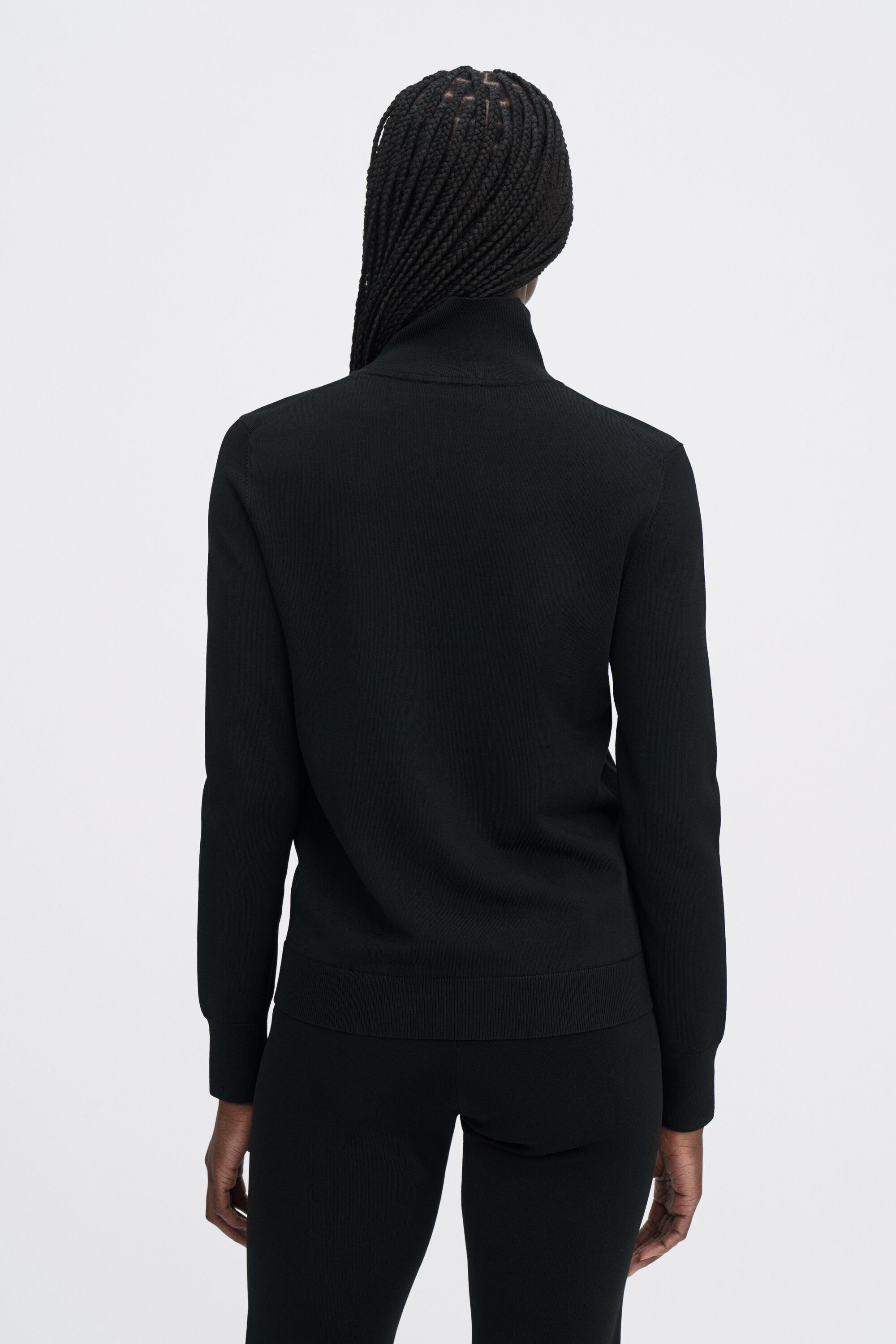 Glossy Knit Turtleneck Sweater