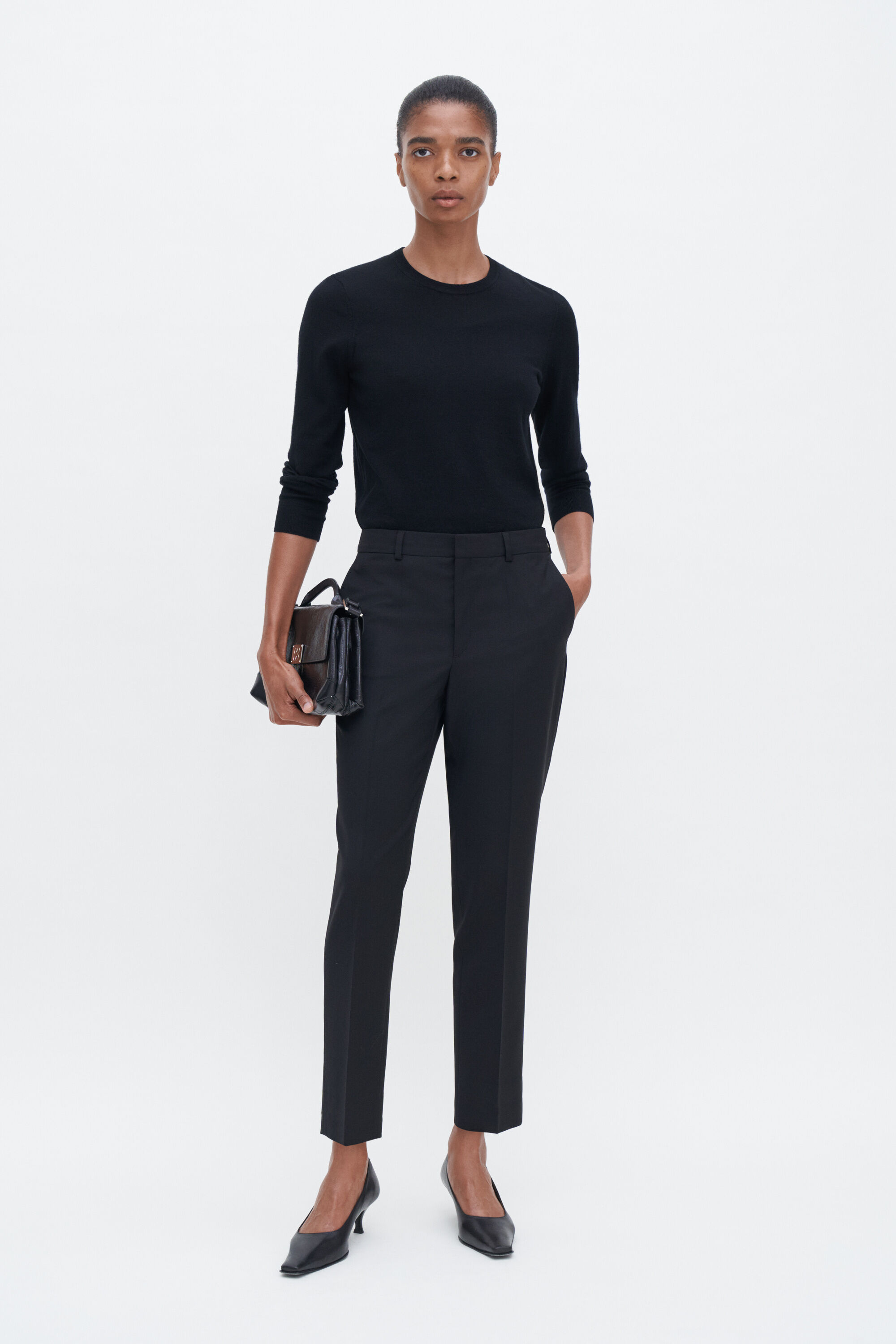 Emma Cropped Cool Wool Trousers