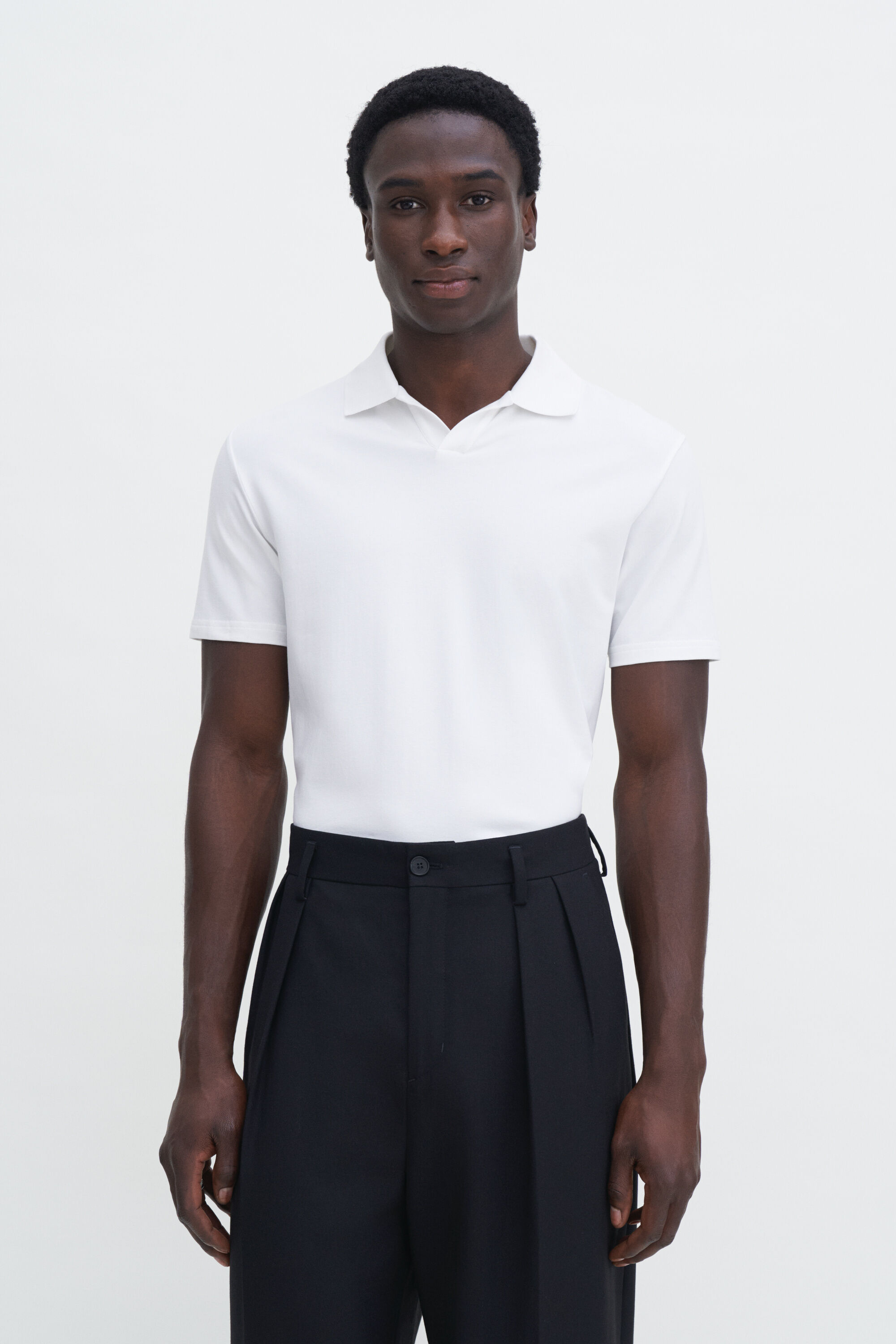 Stretch Cotton Polo T-Shirt