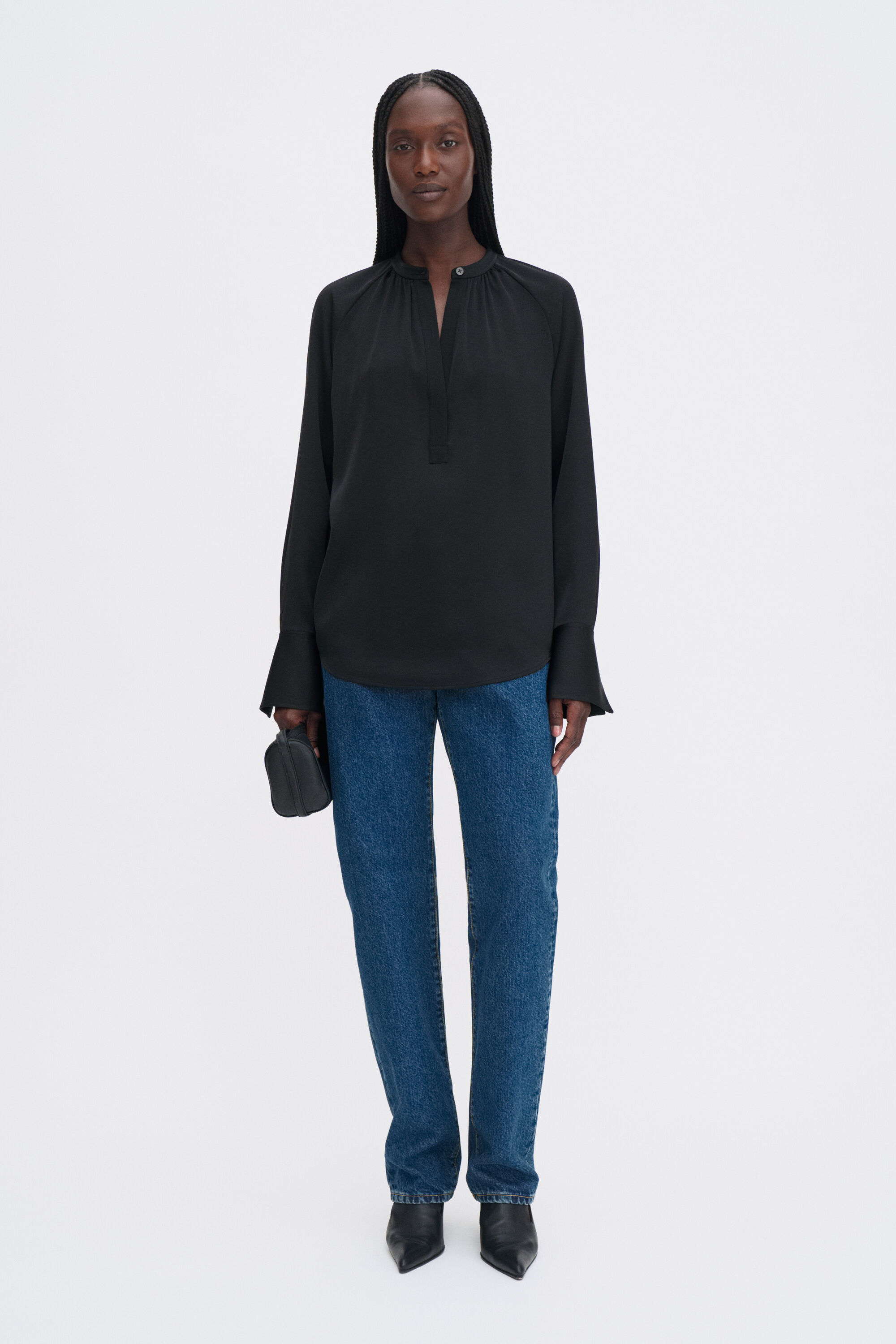 Gathered Raglan Blouse