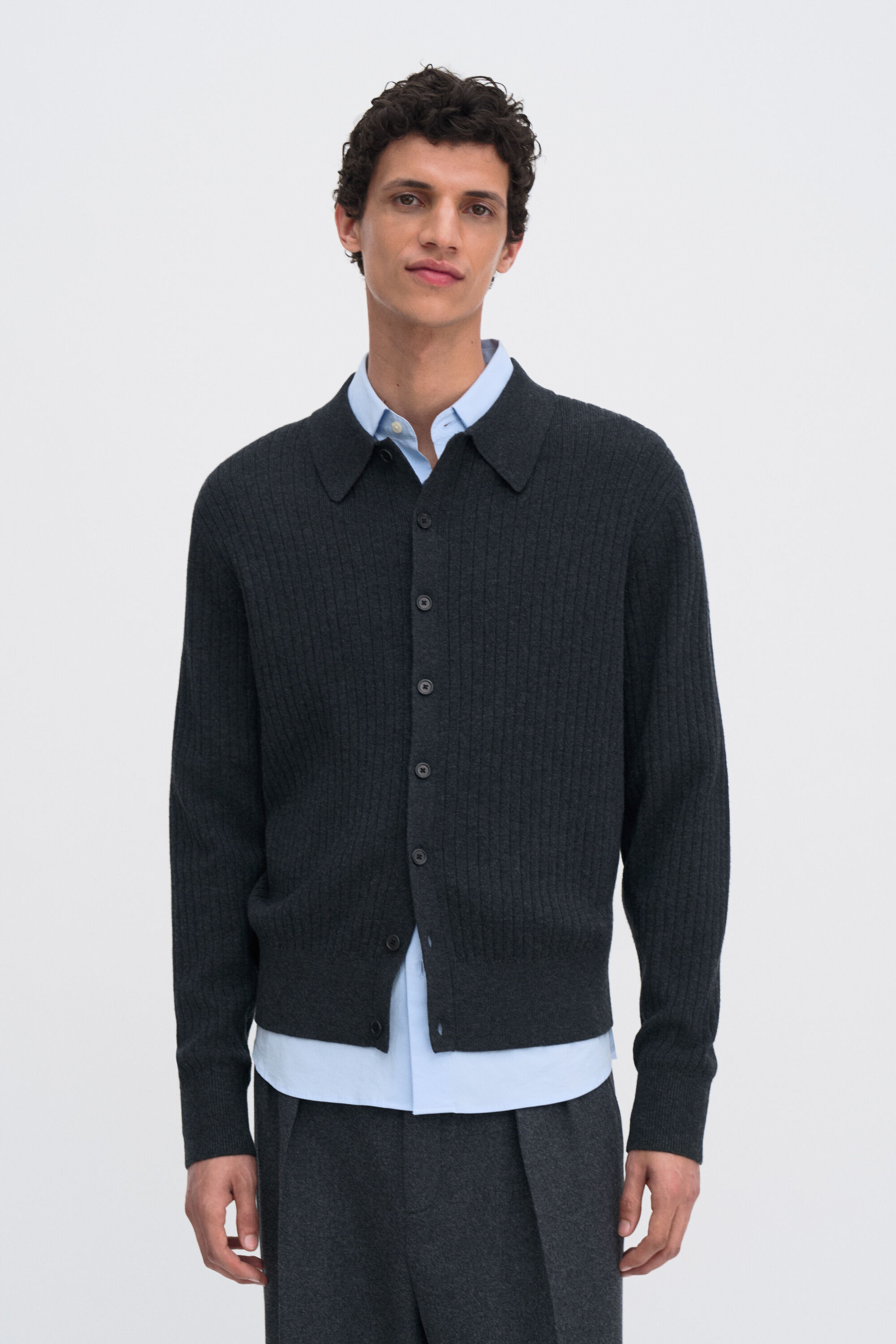 Cotton Merino Knit Shirt