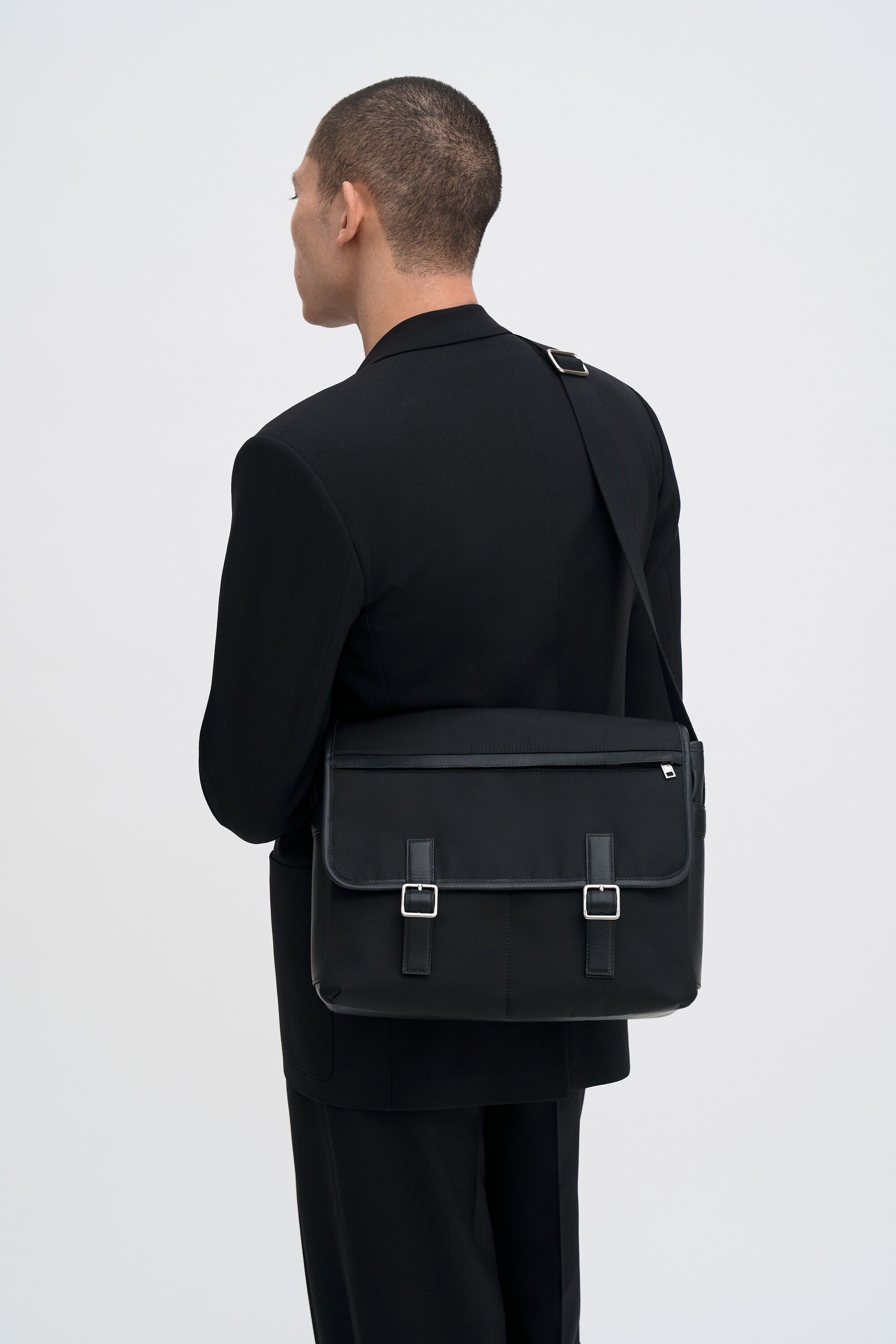 Nylon Gabardine Messenger Bag