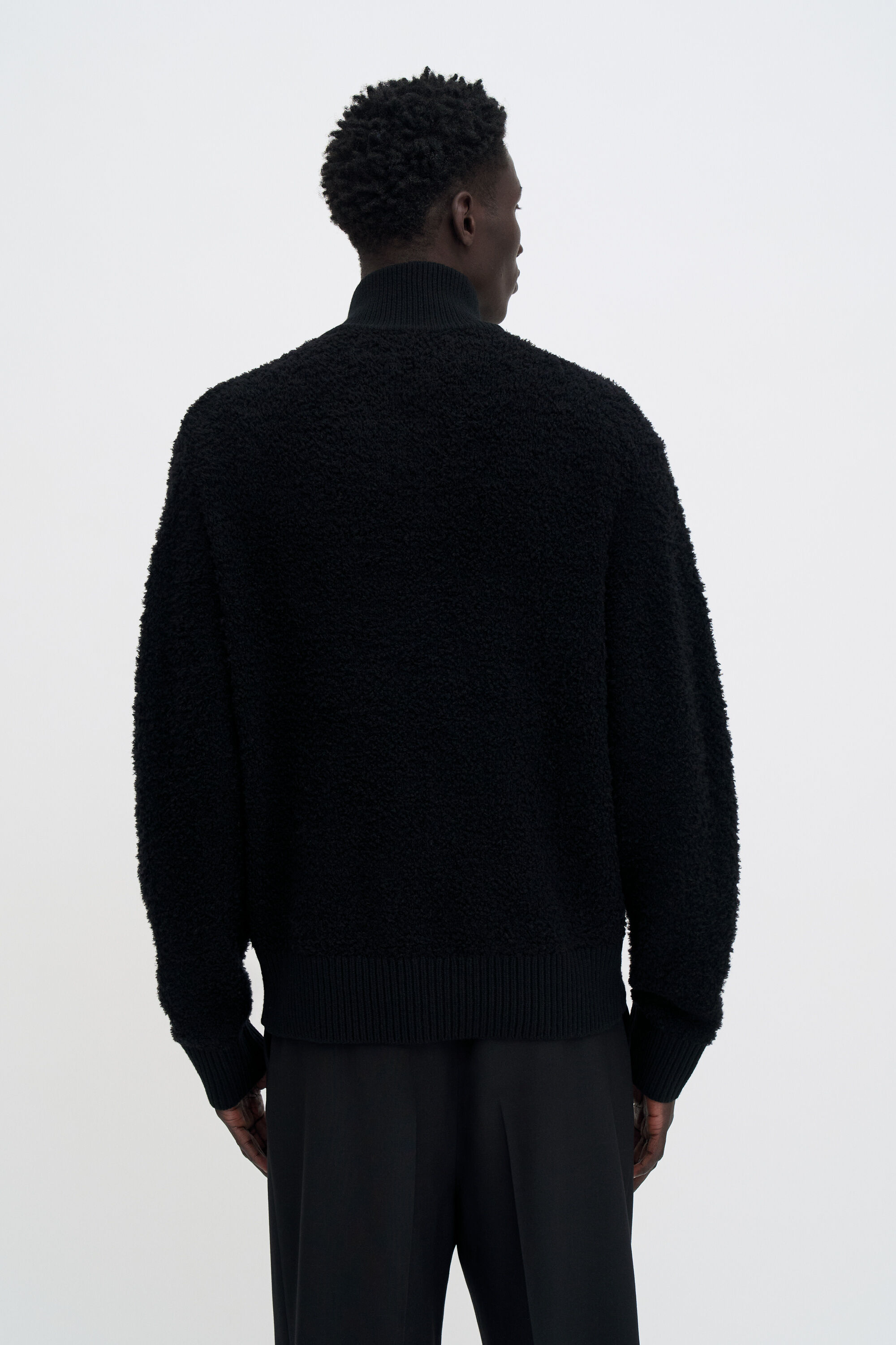 Fluffy Half Zip Sweater