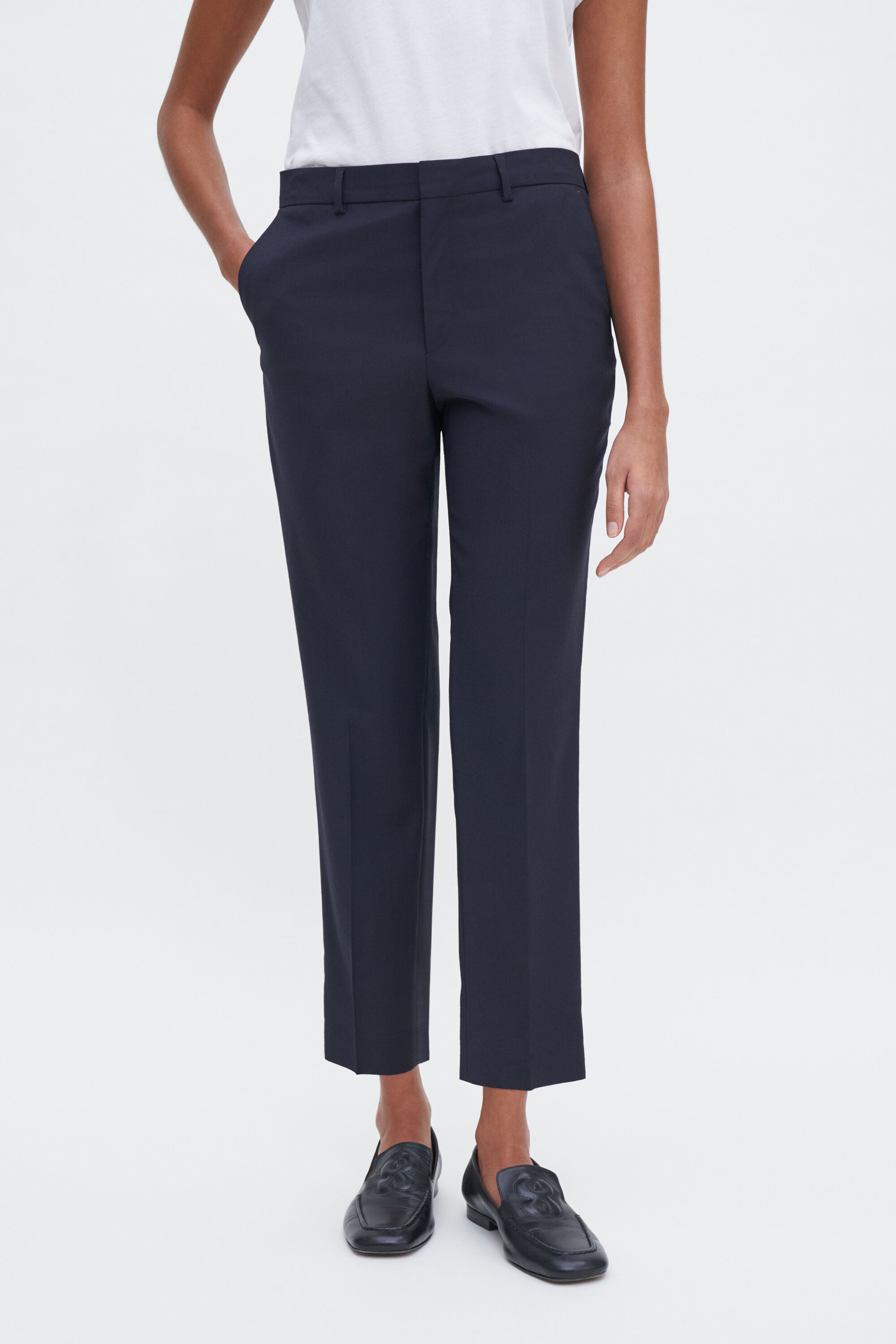 Emma Cropped Cool Wool Trousers