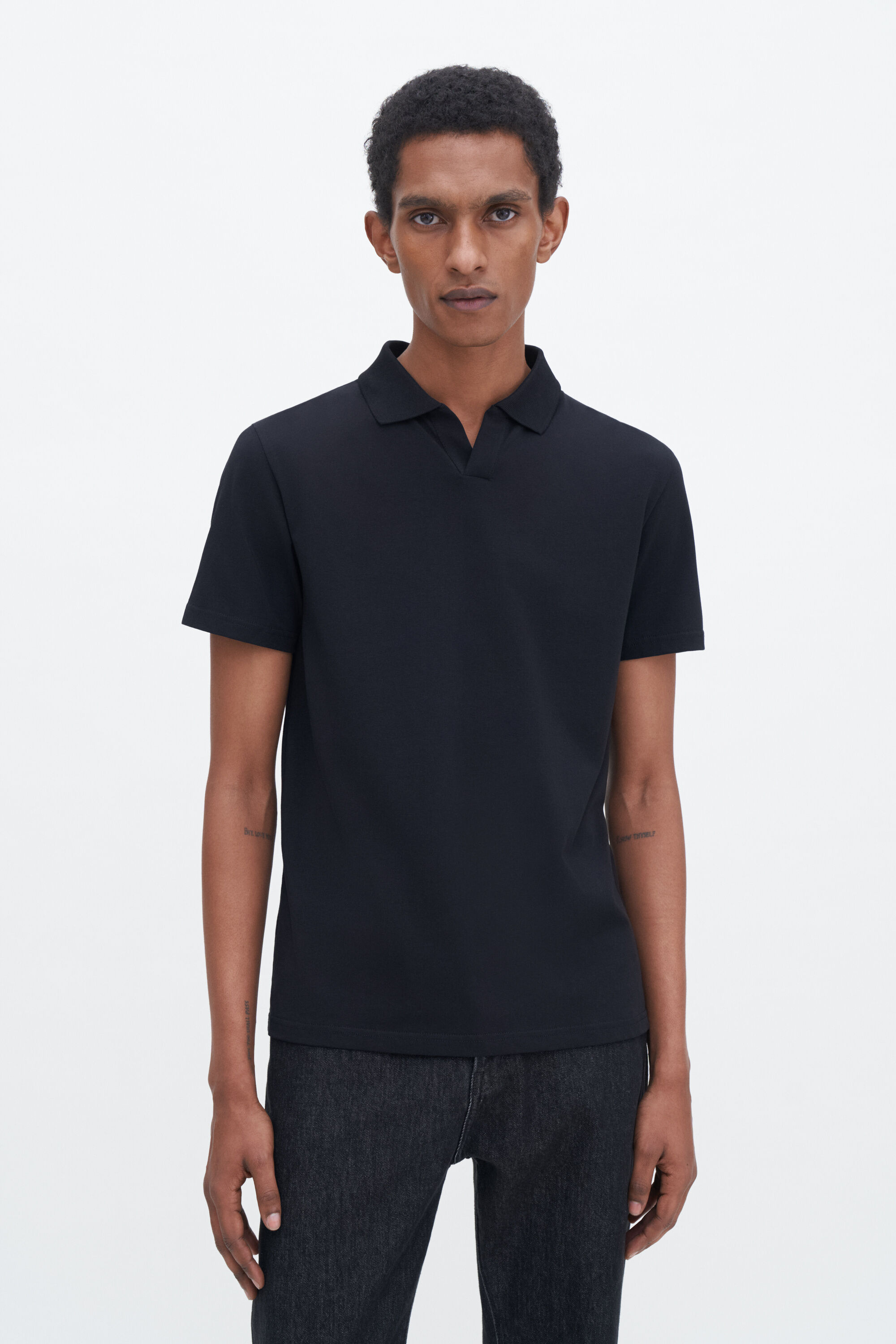 Stretch Cotton Polo T-Shirt