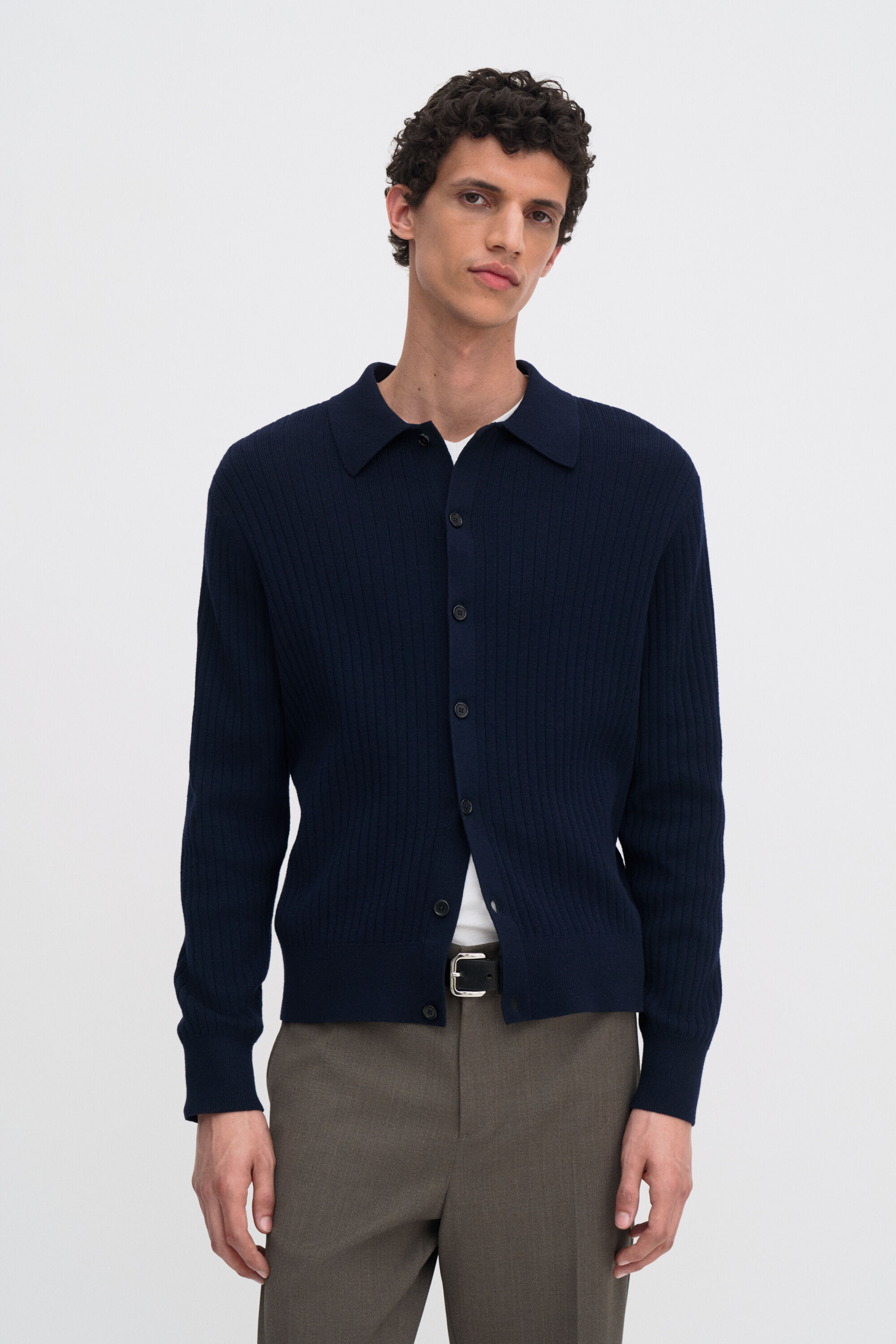 Cotton Merino Knit Shirt