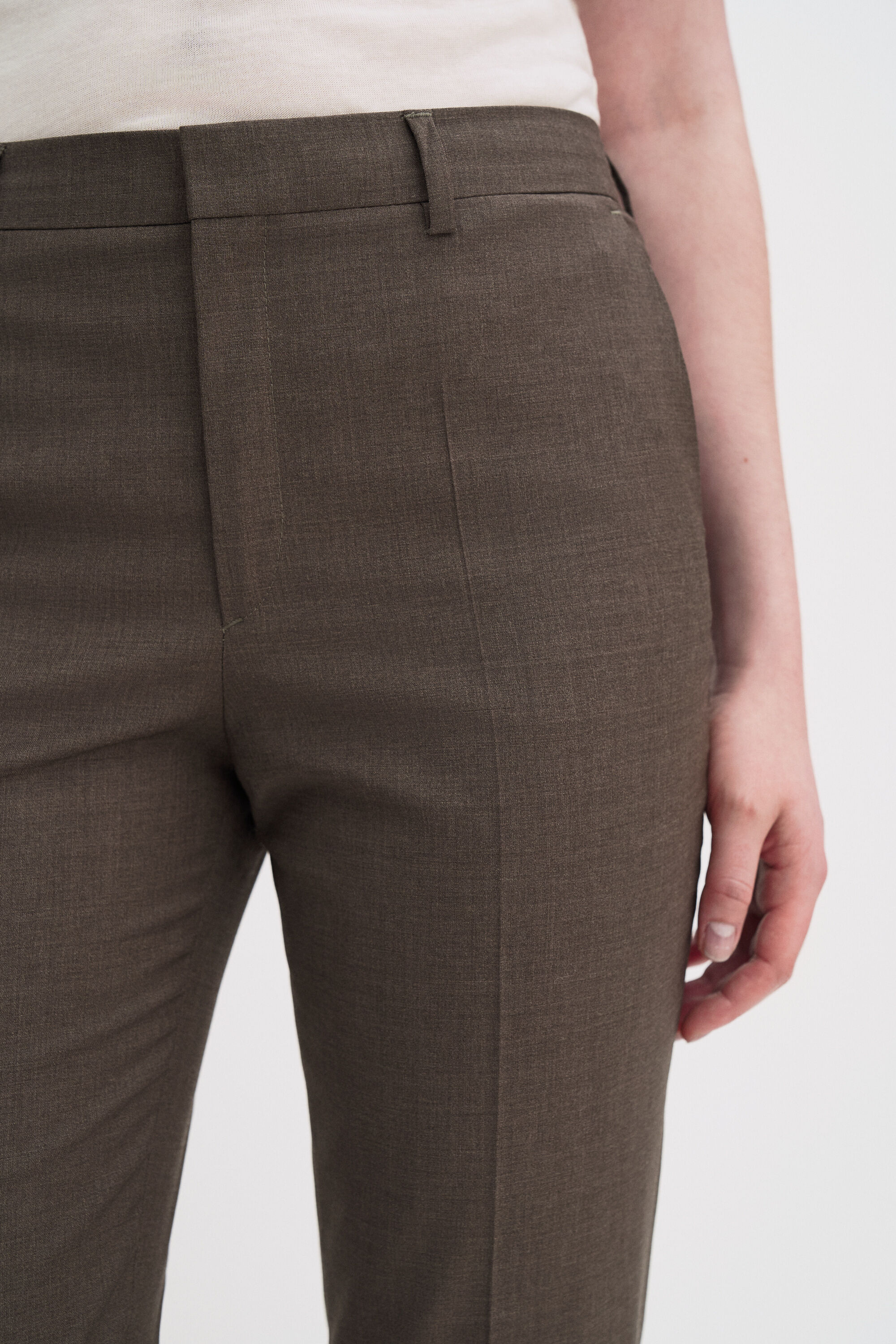 Emma Cropped Cool Wool Trousers