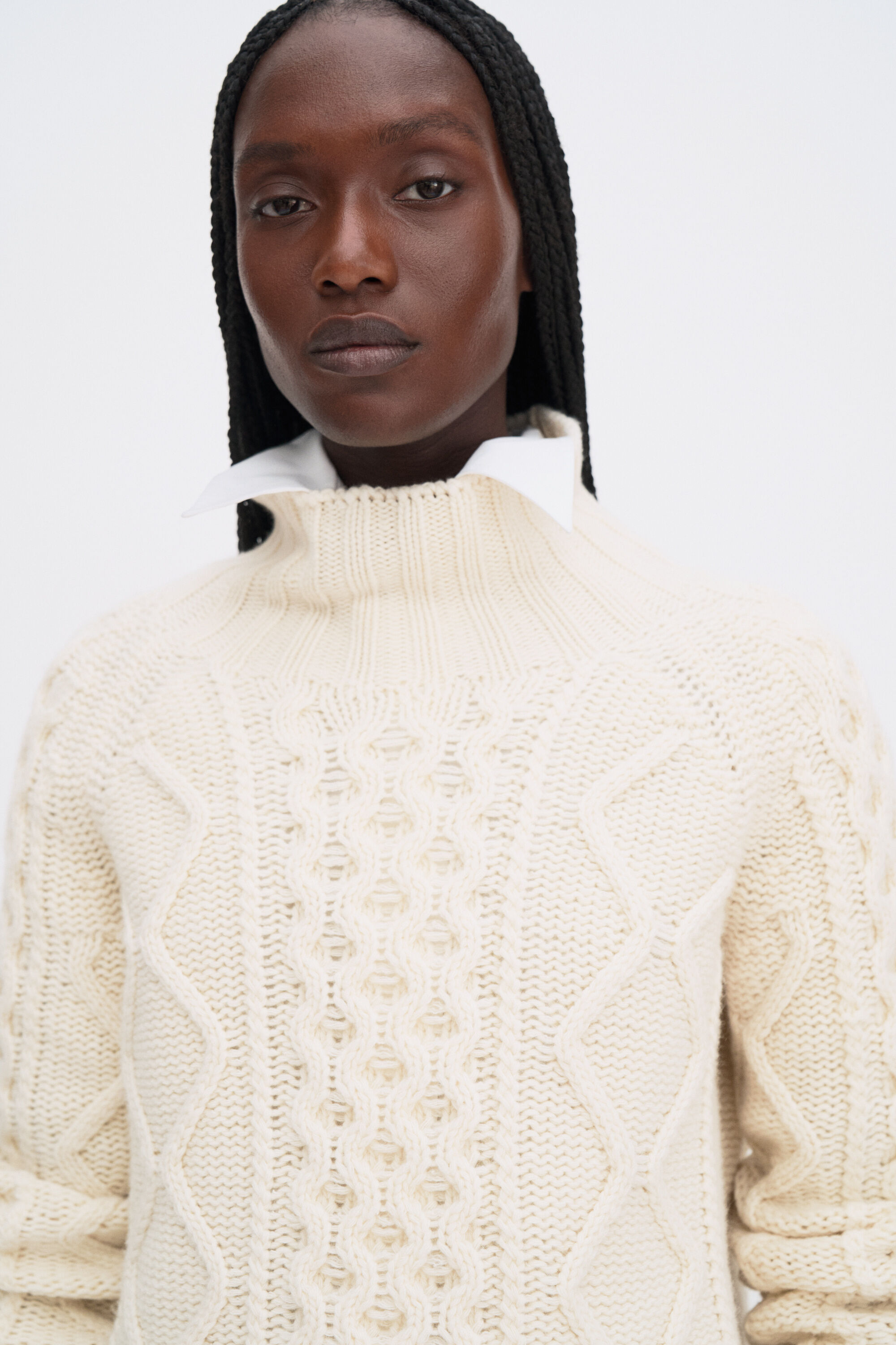 Wool Cable Knit Sweater
