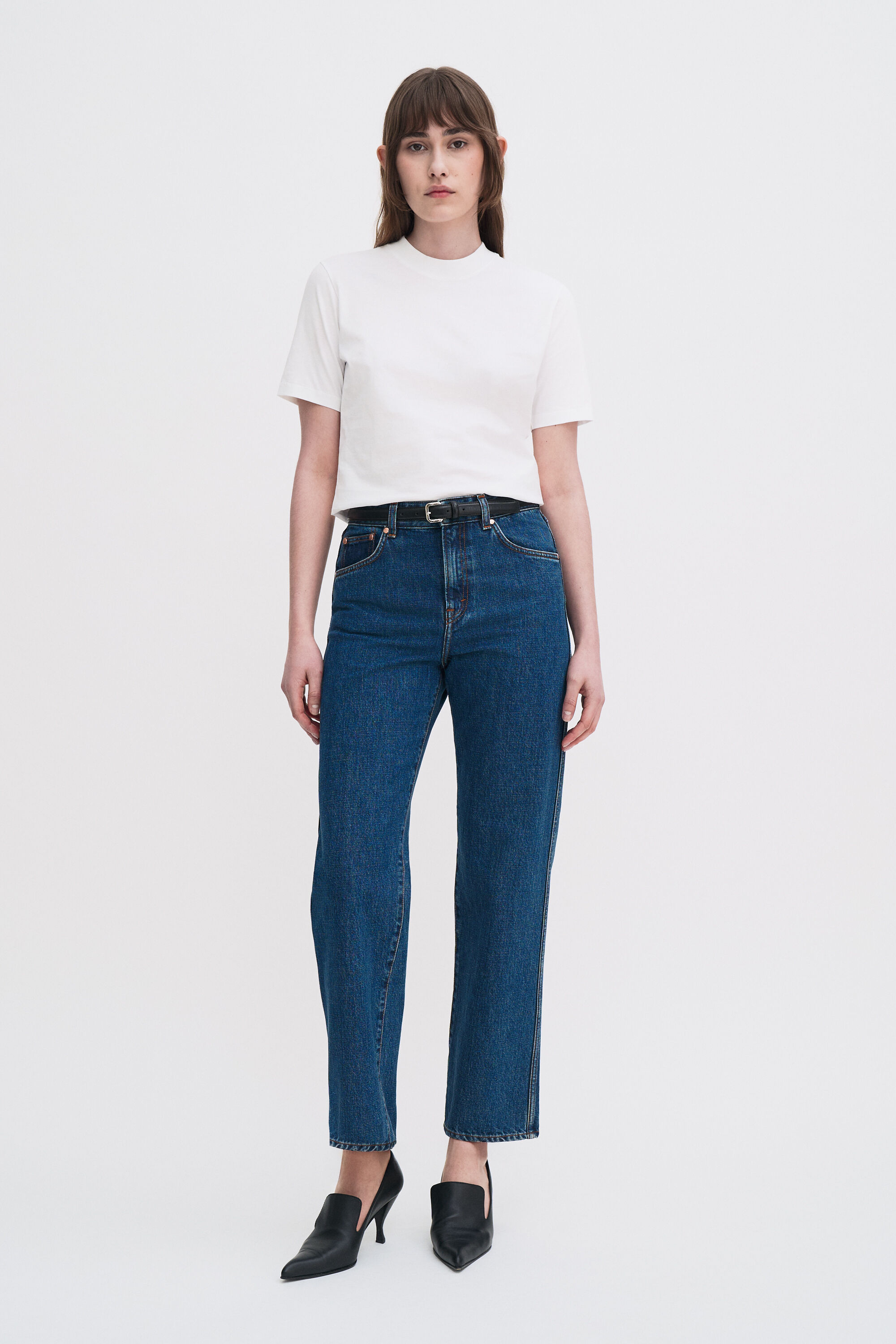 High Waisted Cropped Jeans