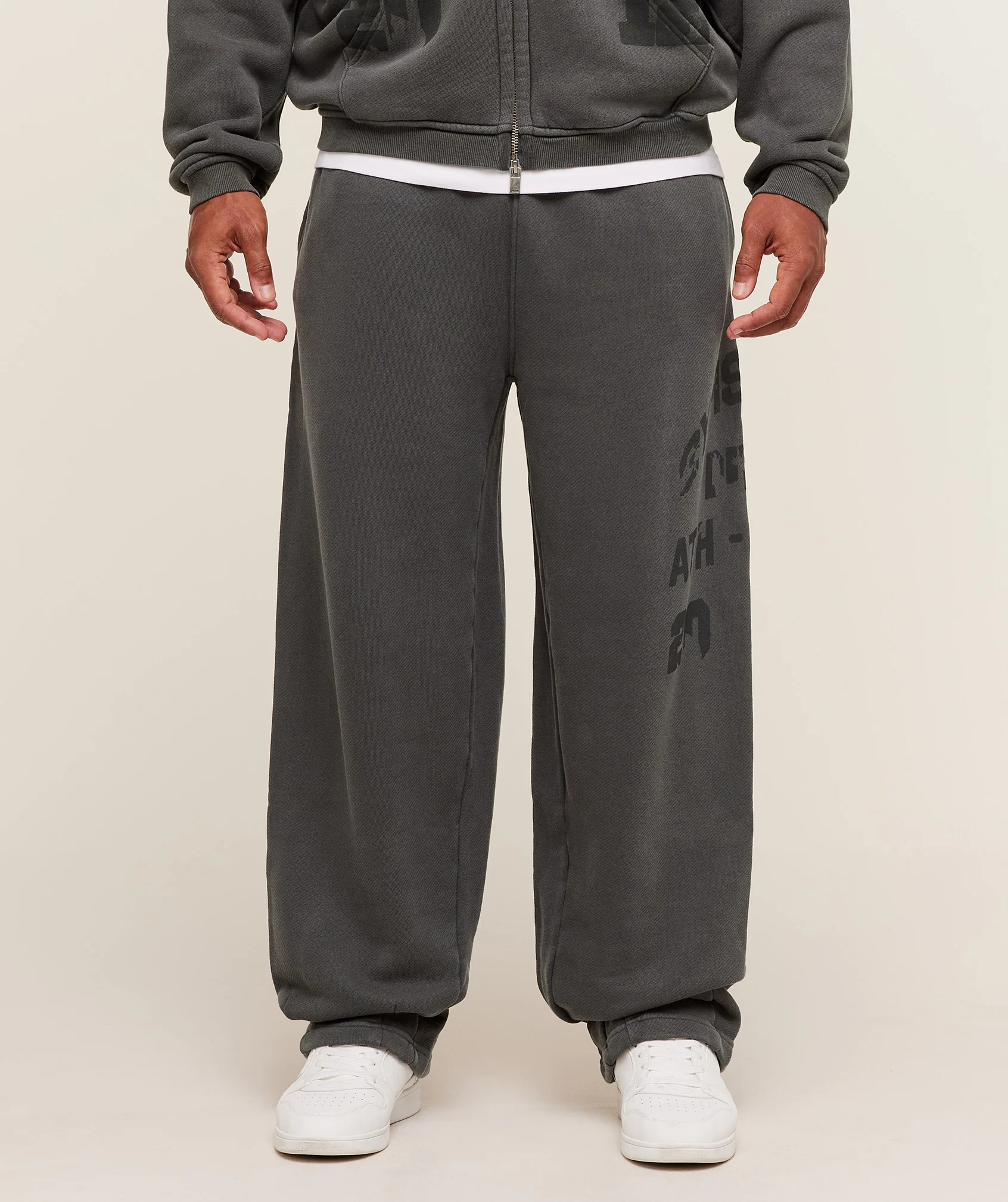 Collegiate Washed Wide Leg Jogger