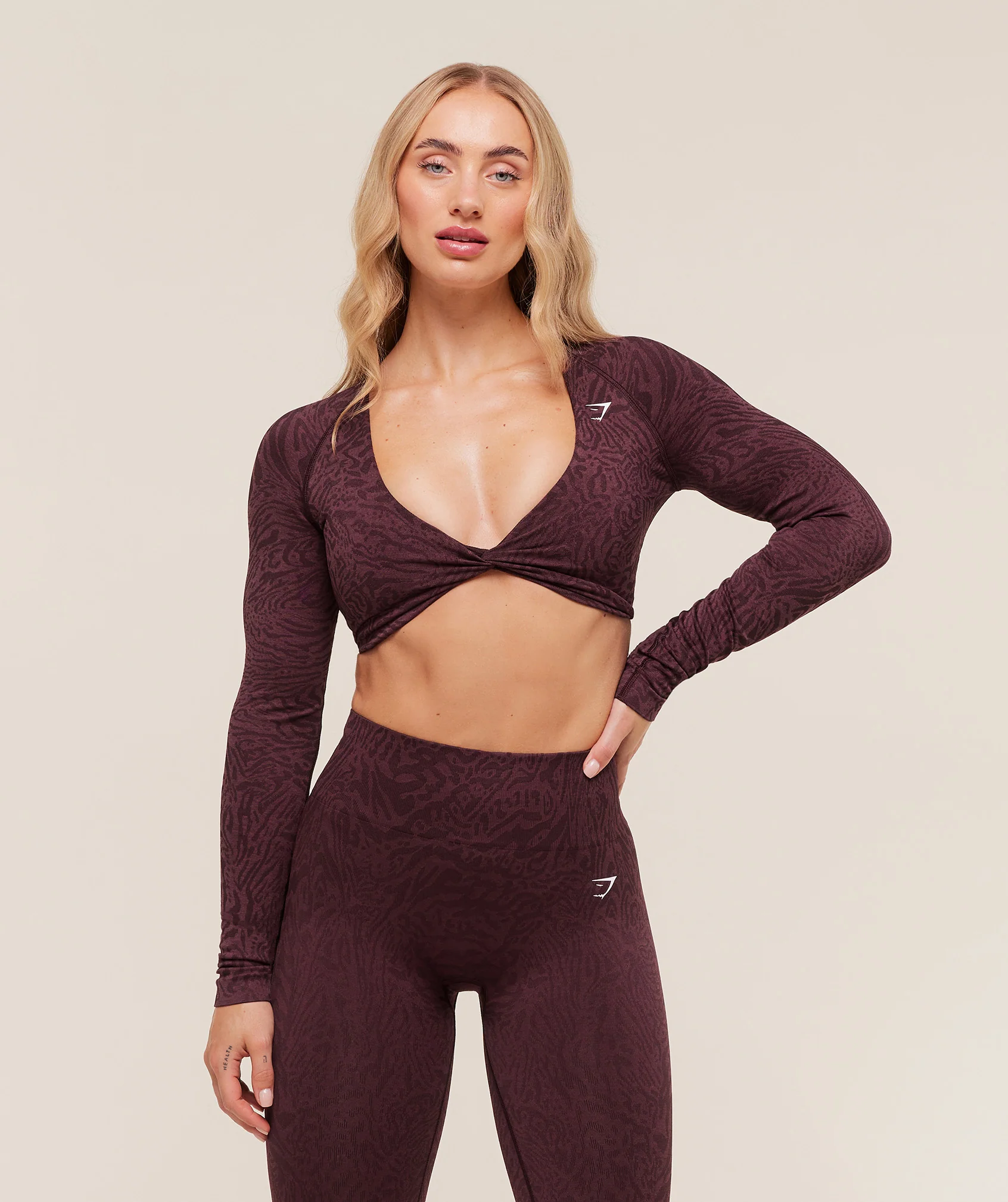 Adapt Animal Long Sleeve Crop Top