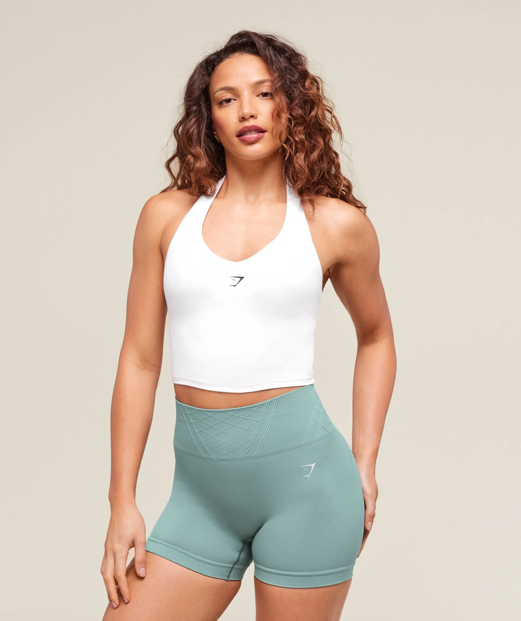 Halter Neck Cami with Shelf