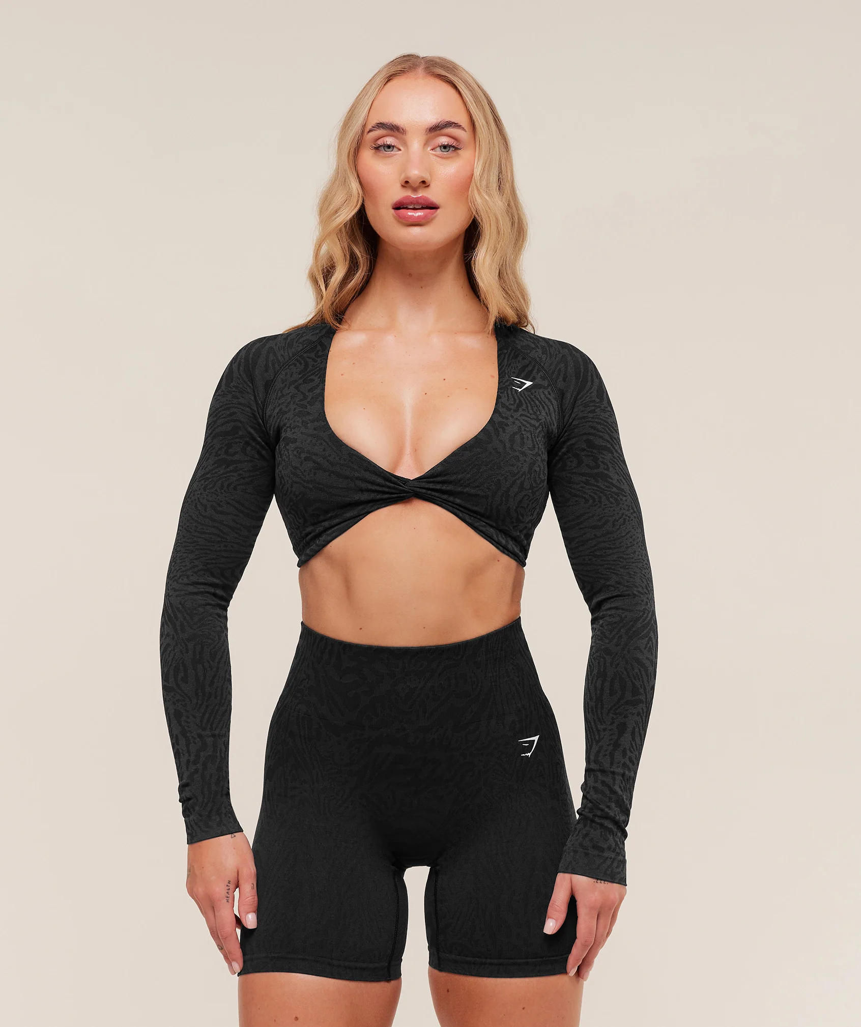 Adapt Animal Long Sleeve Crop Top