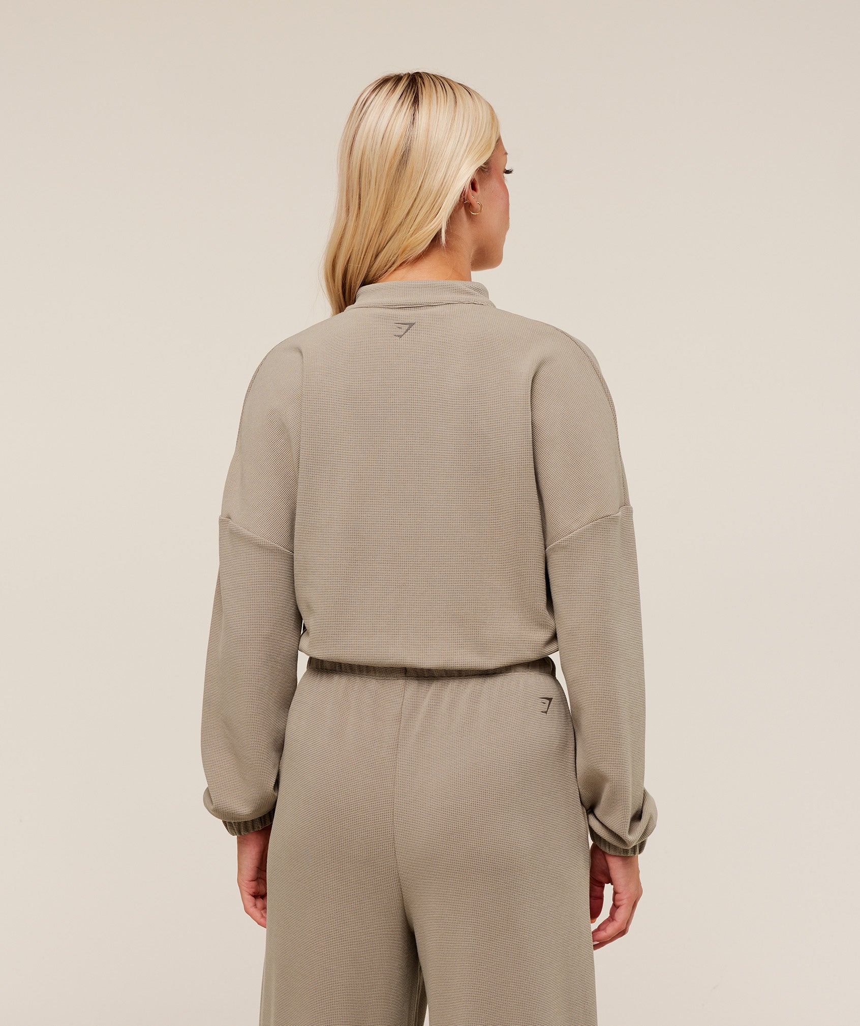 Waffle Midi Zip Up Jacket