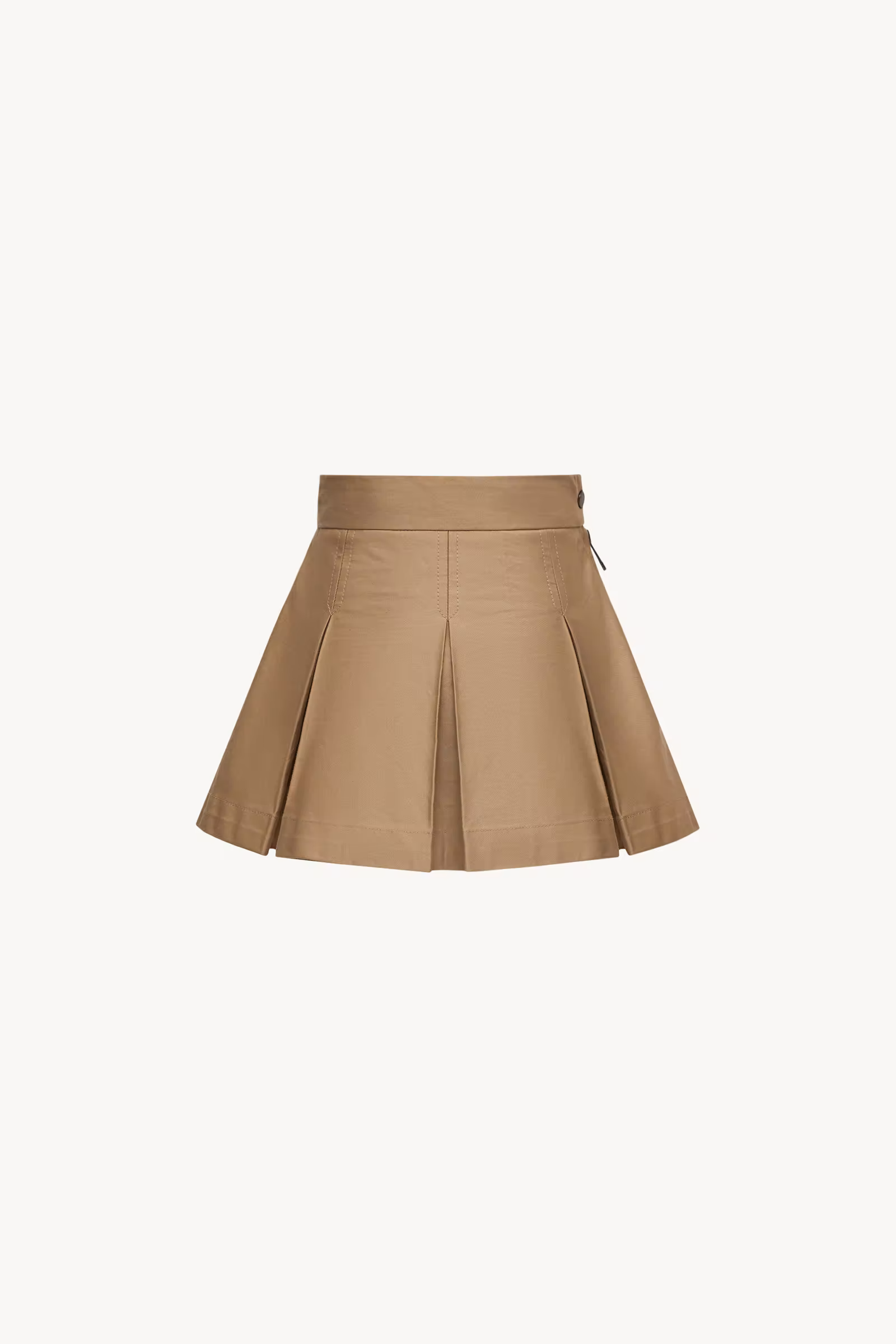 Pleated Cotton Gabardine Skirt