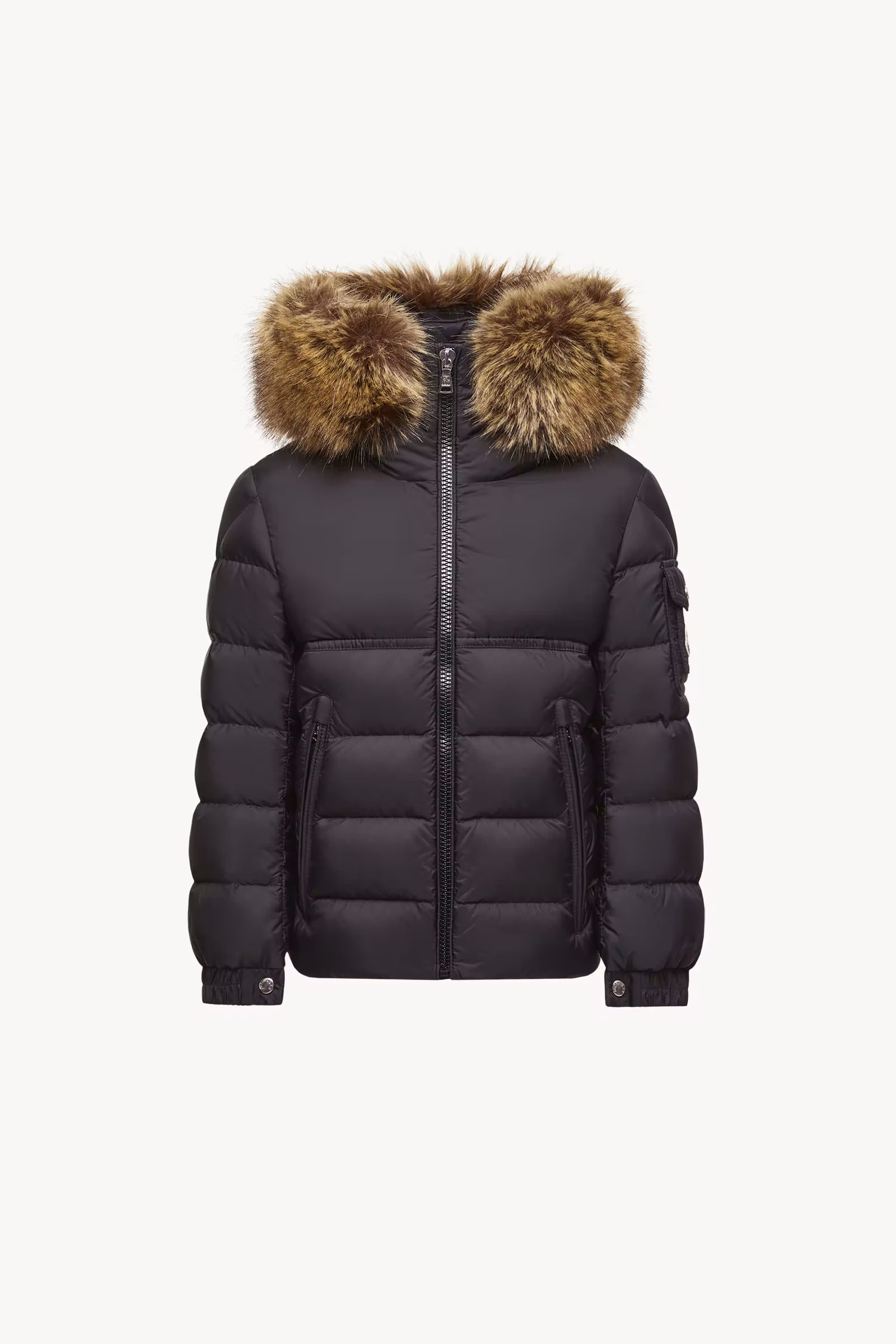 New Byronf Hooded Faux Fur-Trimmed Down Jacket
