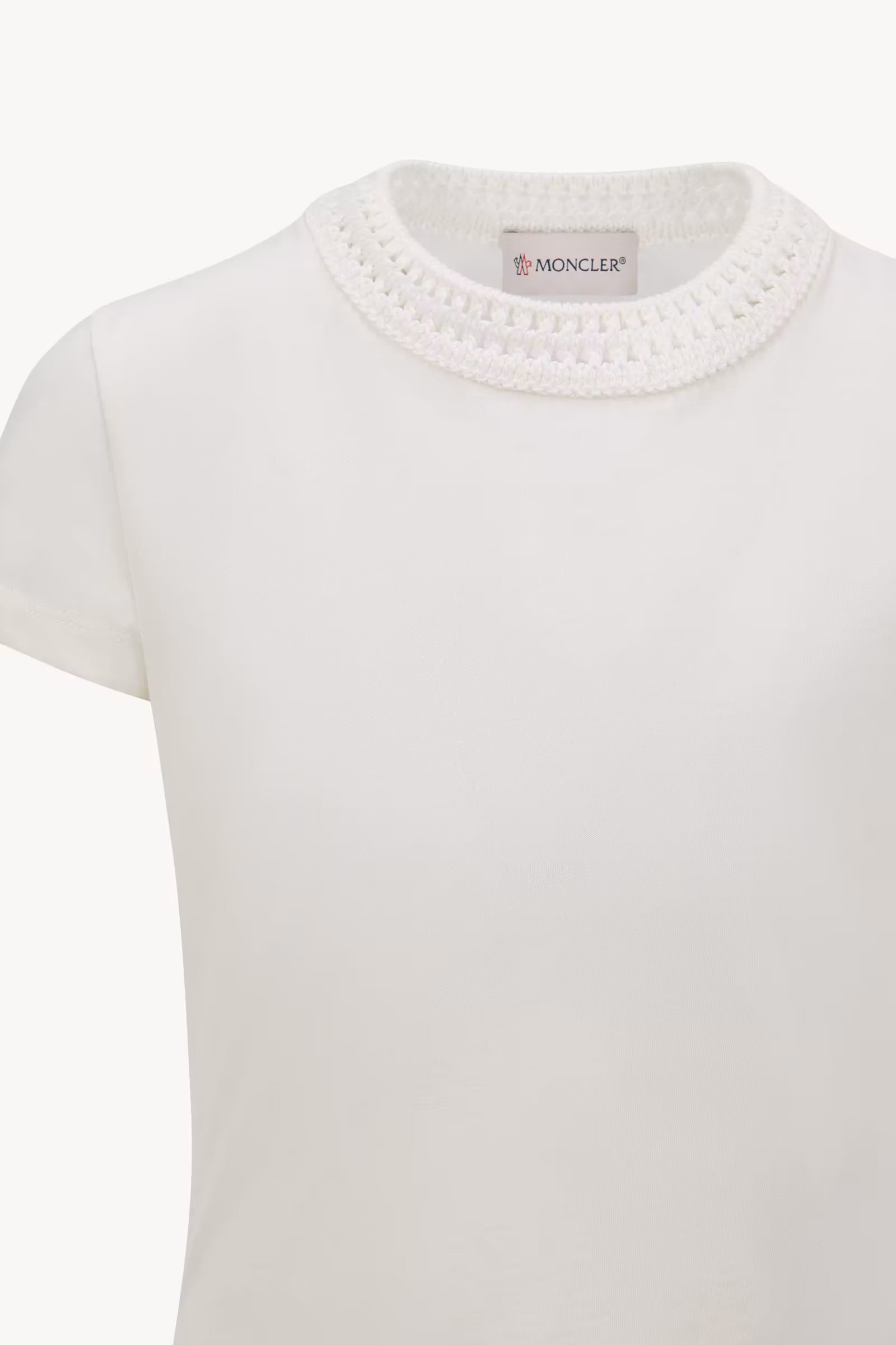 Crochet Accent Cotton T-Shirt