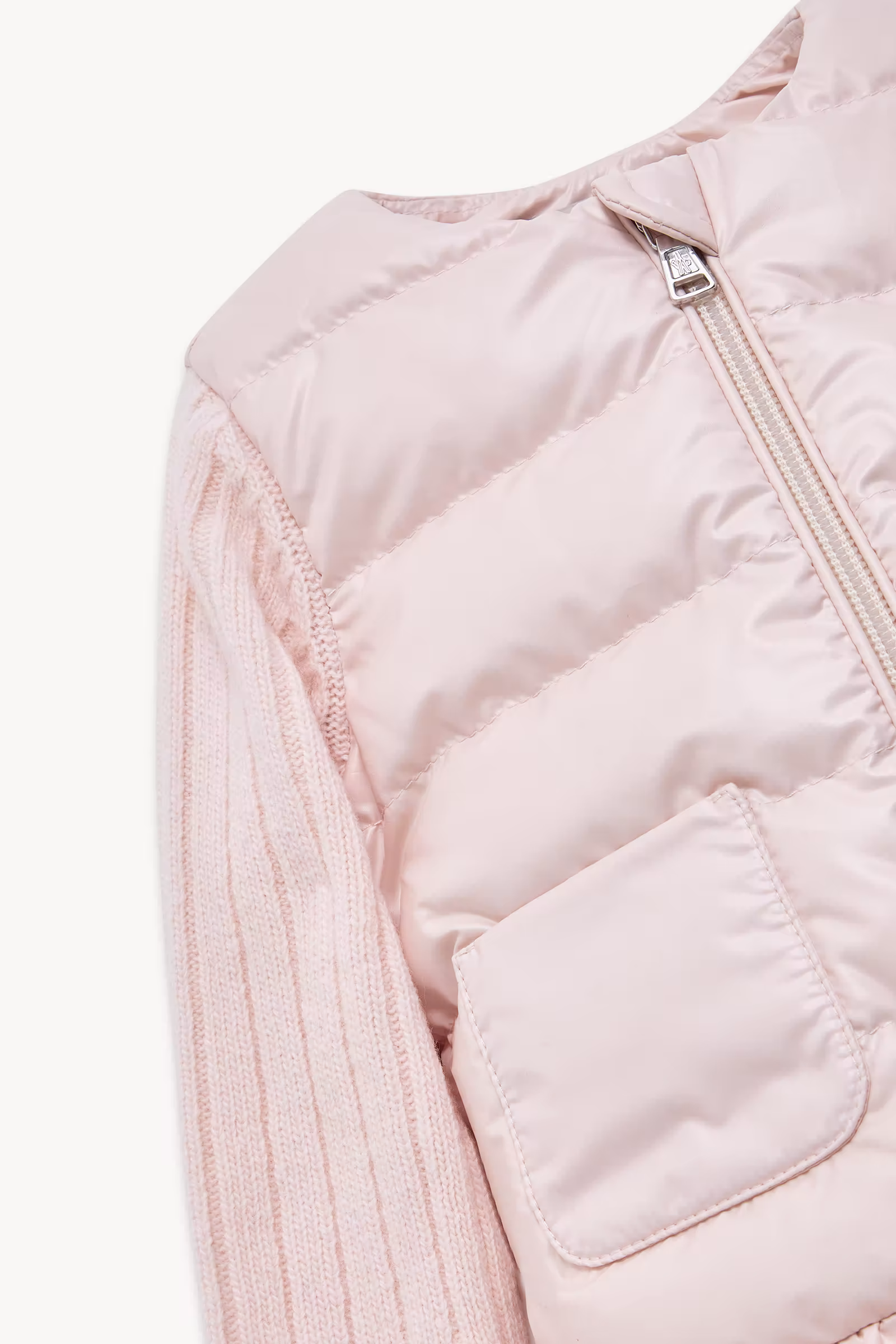 Padded Cashmere & Wool Zip-Up Cardigan