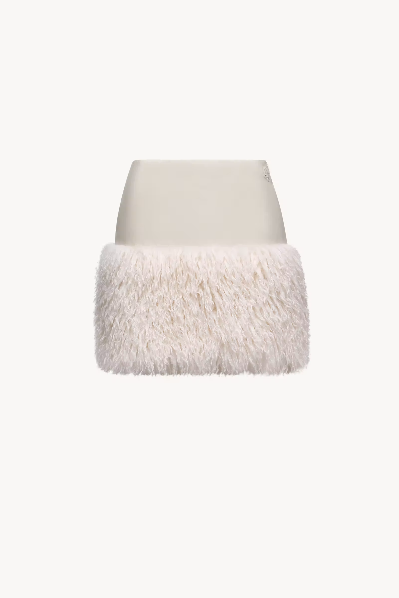 Teddy-Trimmed Mini Skirt