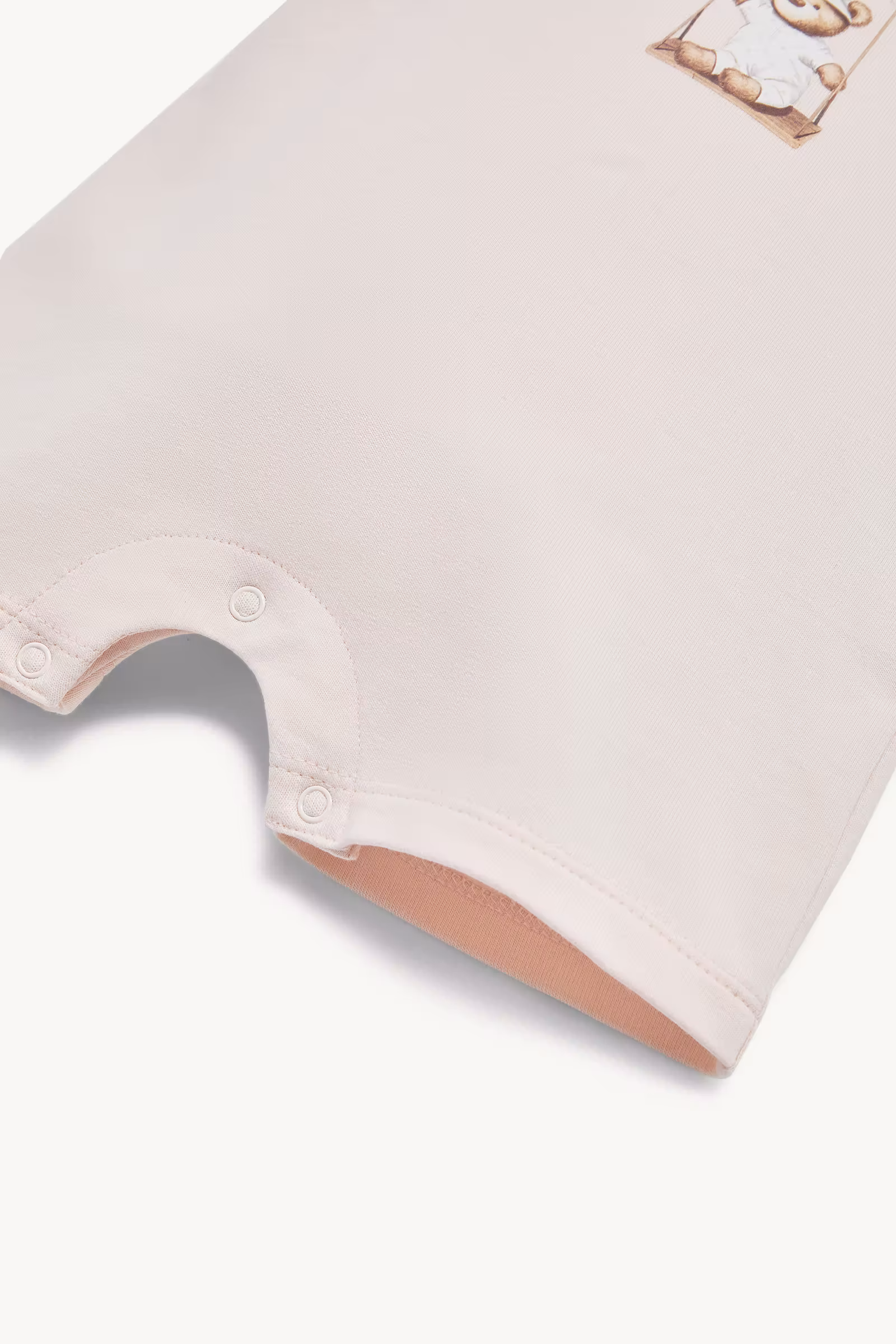 Teddy Bear Motif Cotton Romper