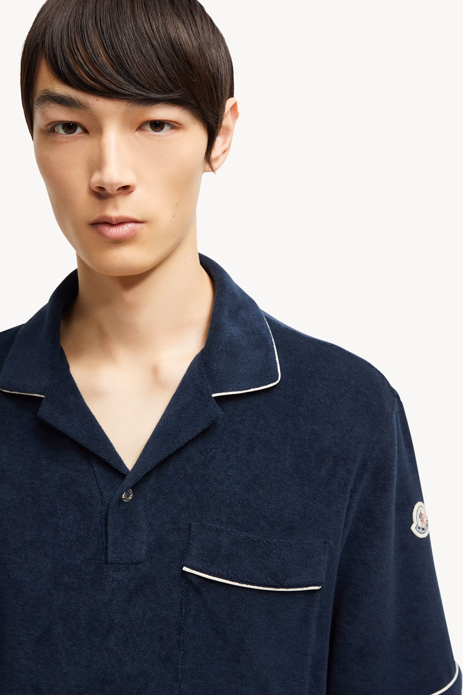 Cotton Terry Cloth Polo Shirt