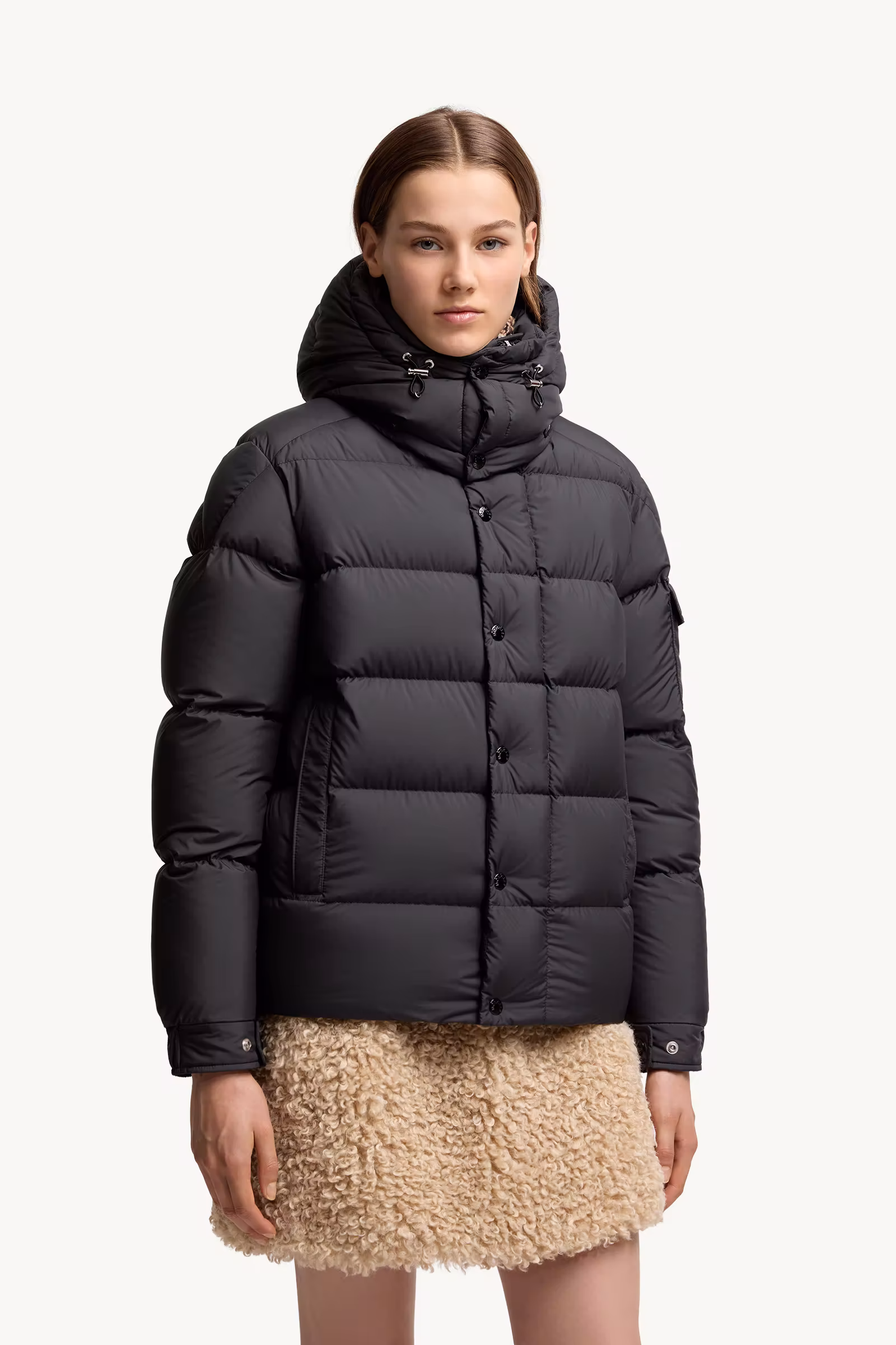 Moncler Maya 70 Hooded Short Down Jacket