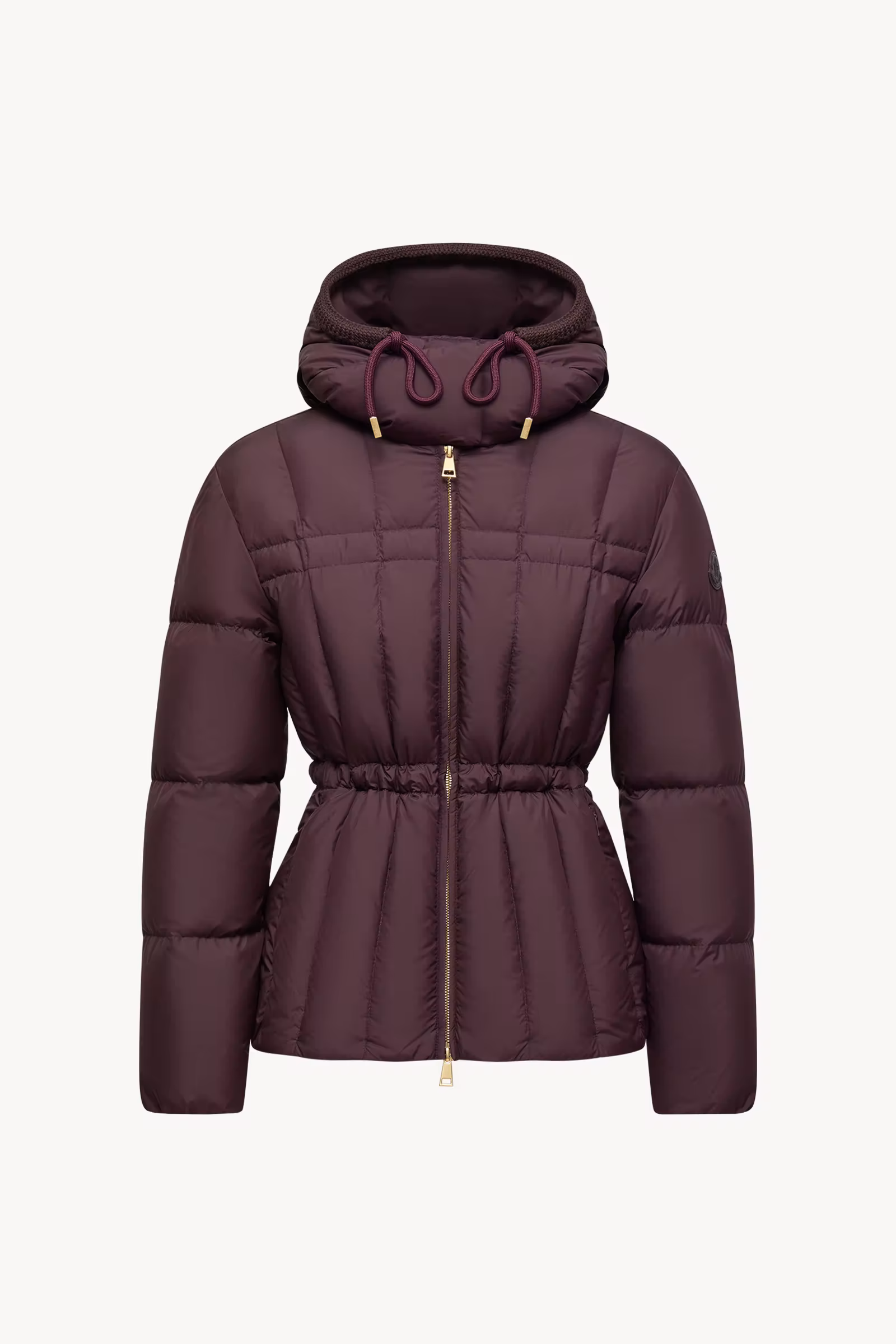 Estom Vertical-Quilted Hooded Short Down Jacket