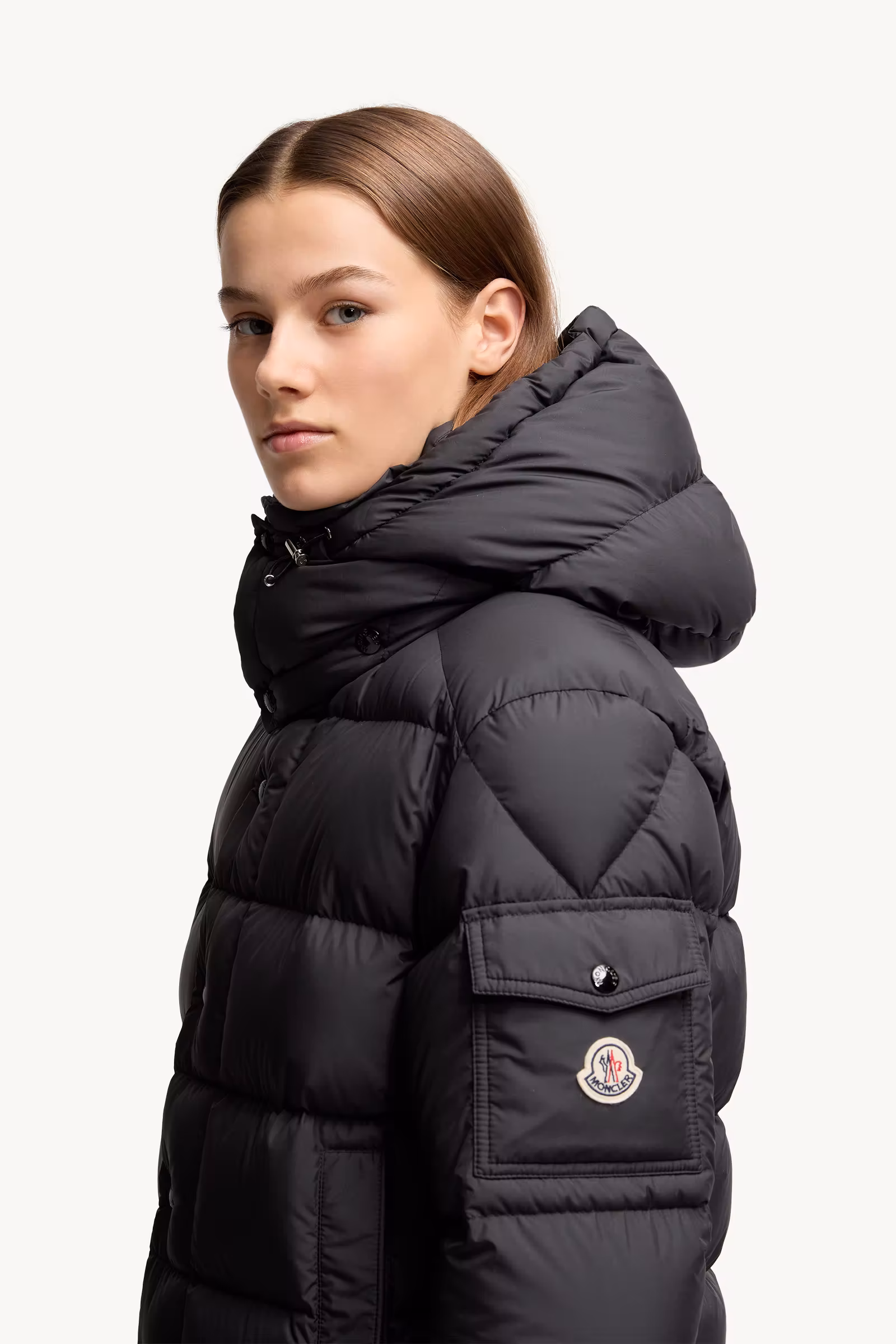 Moncler Maya 70 Hooded Short Down Jacket
