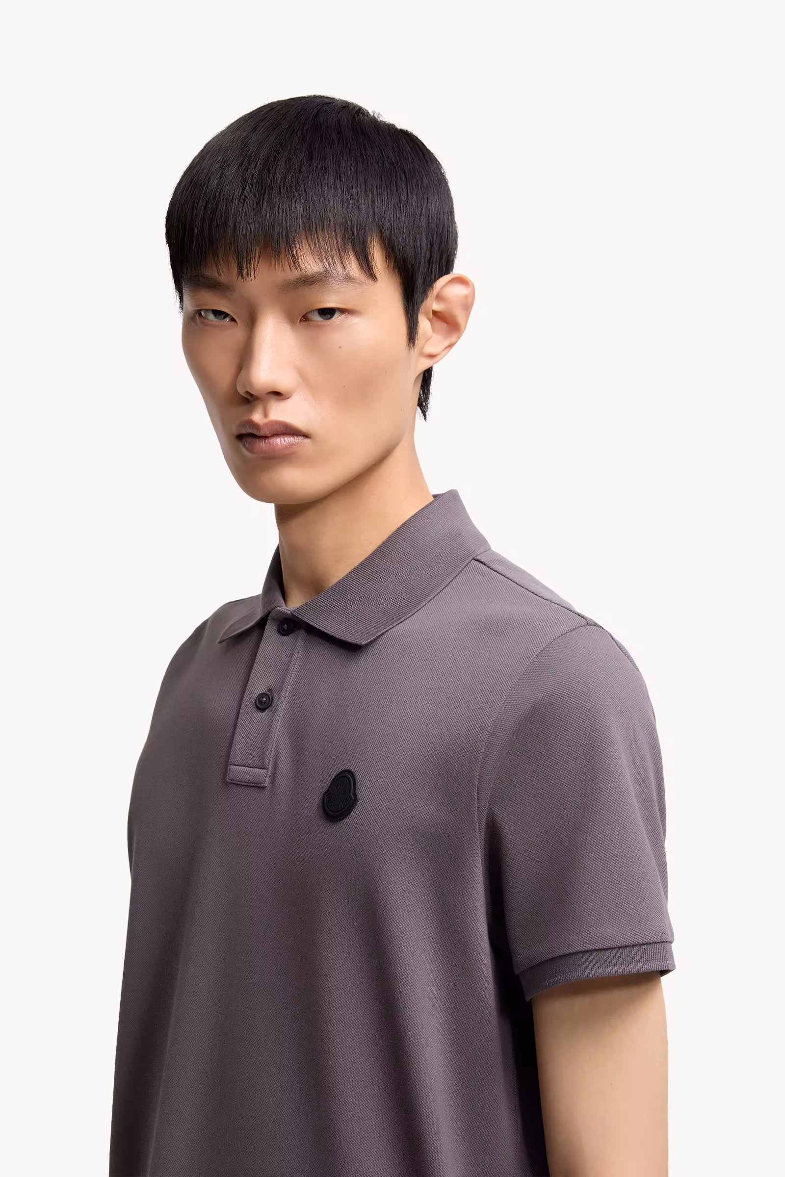 Logo Patch Cotton Piquet Polo Shirt
