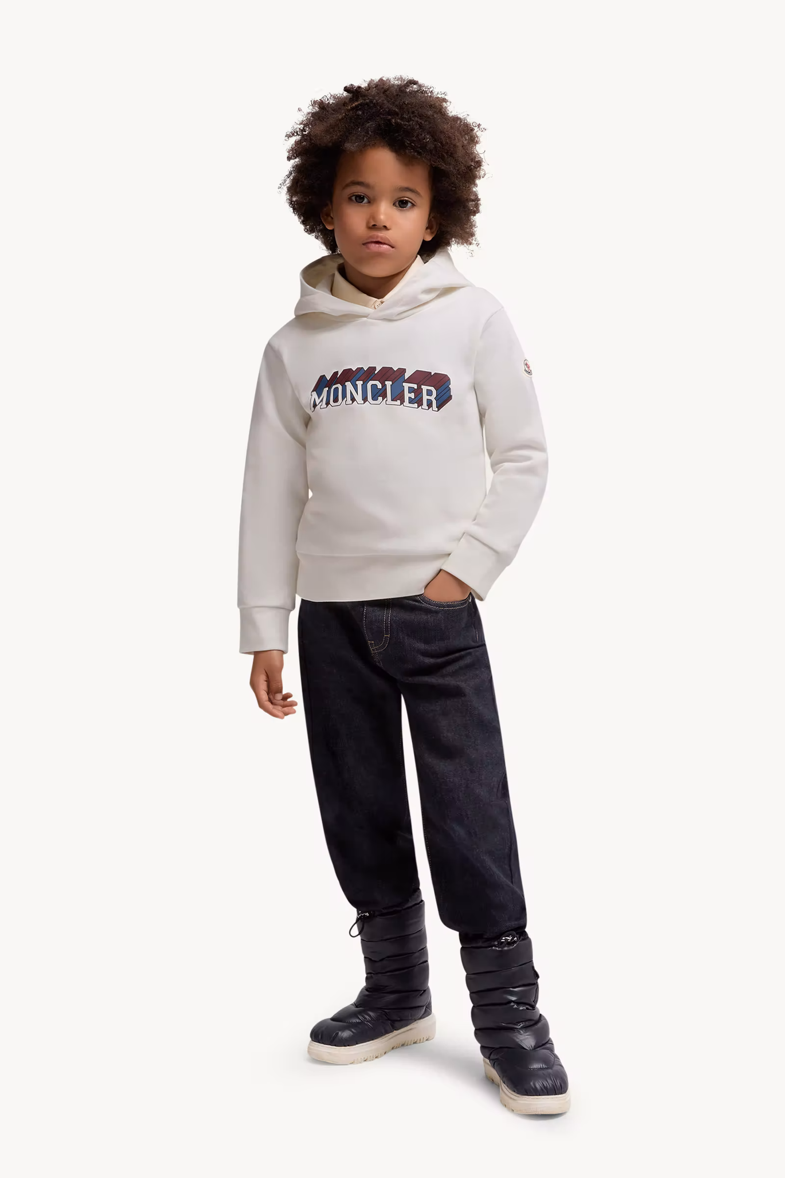 Logo Motif Cotton Hoodie