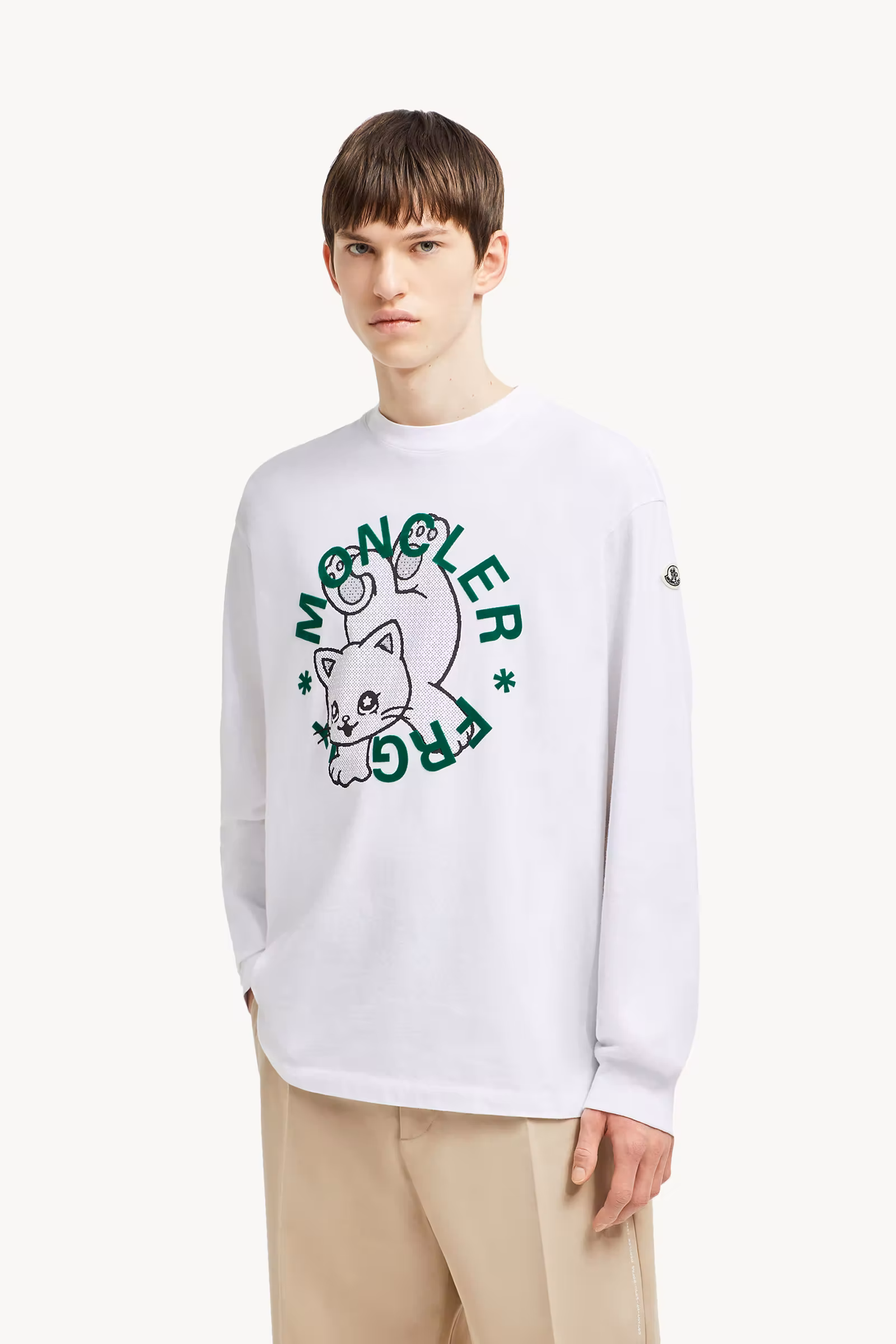 Moncler x FRGMT Cartoon Logo Long Sleeve T-Shirt