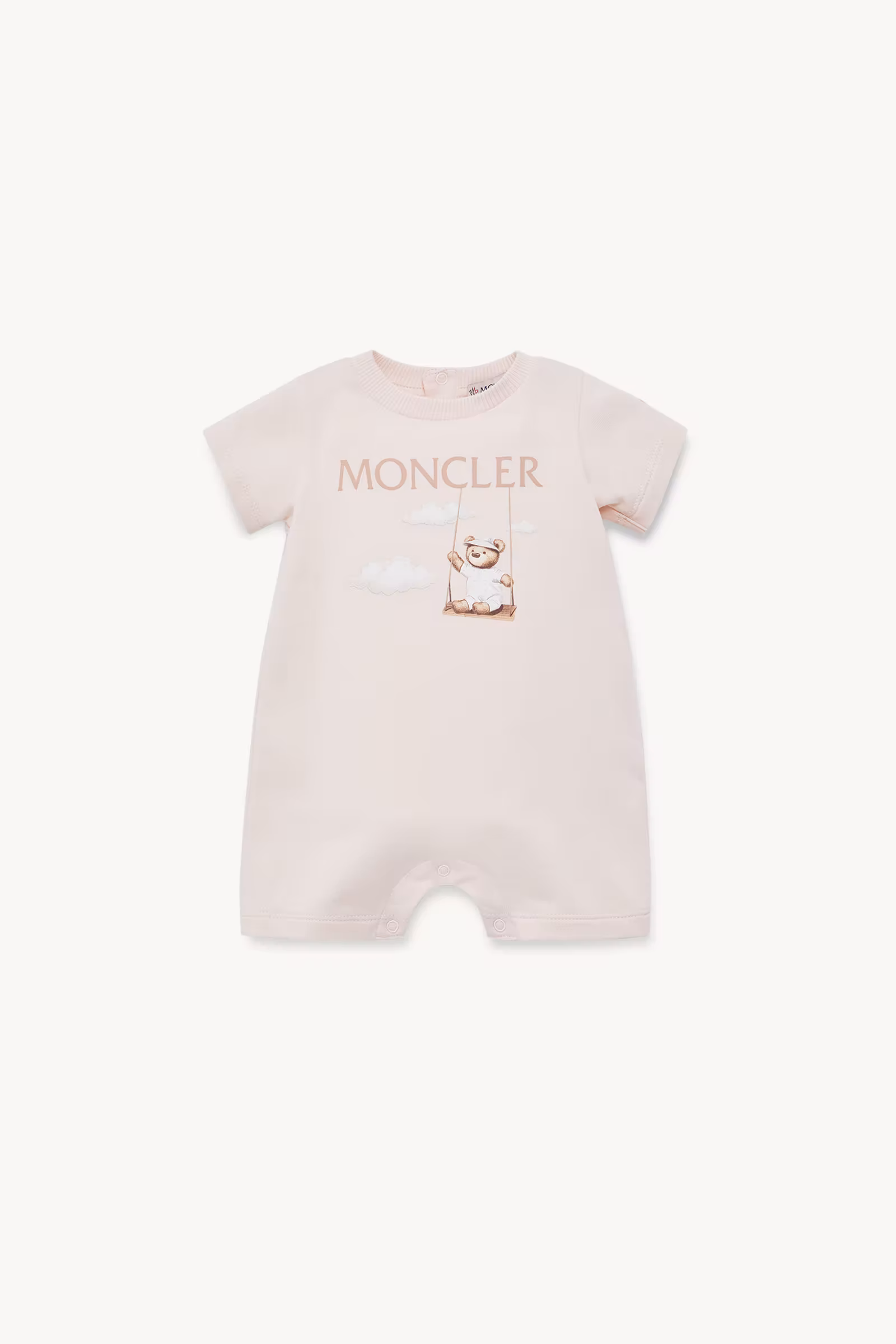 Teddy Bear Motif Cotton Romper