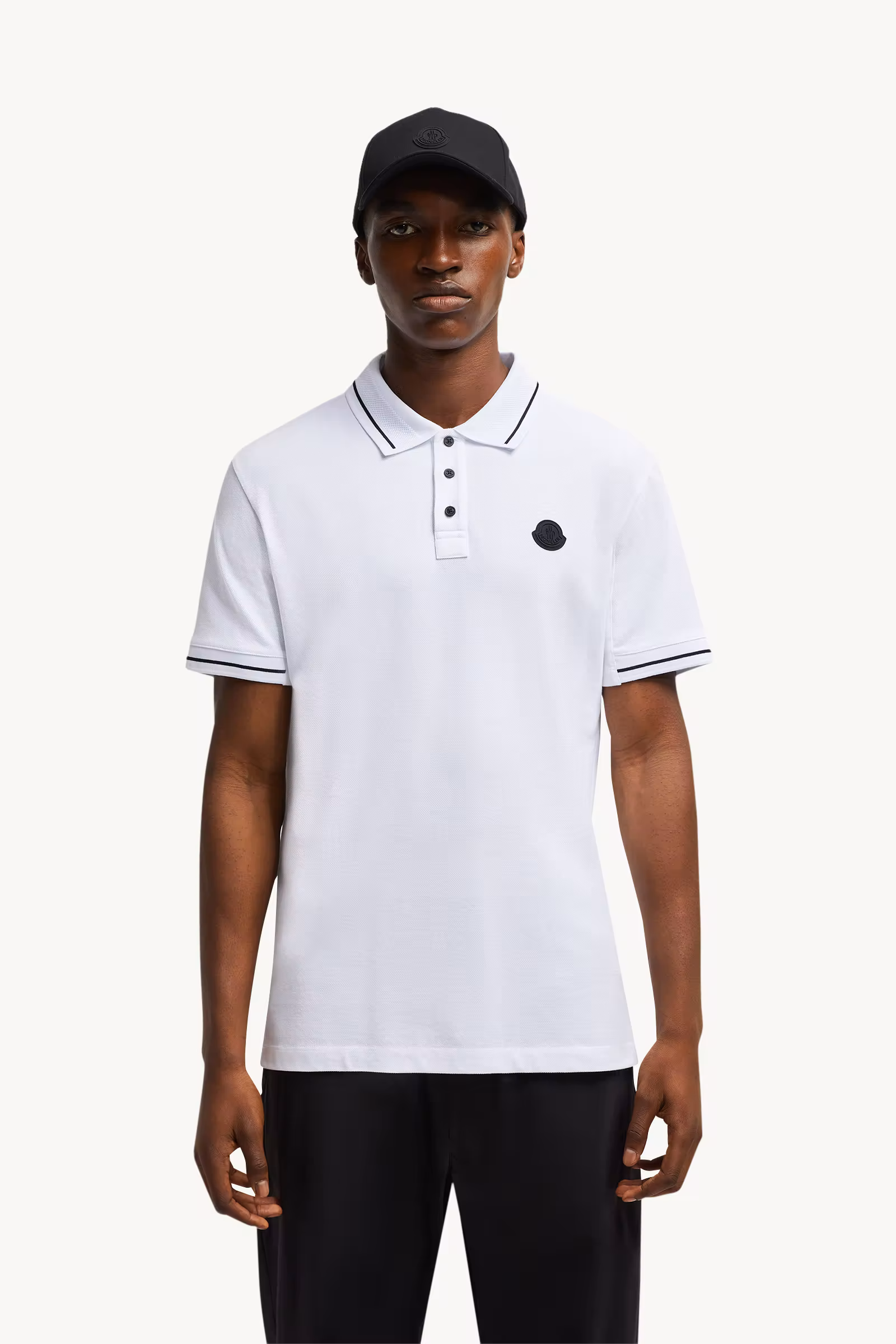 Logo Patch Cotton Polo Shirt