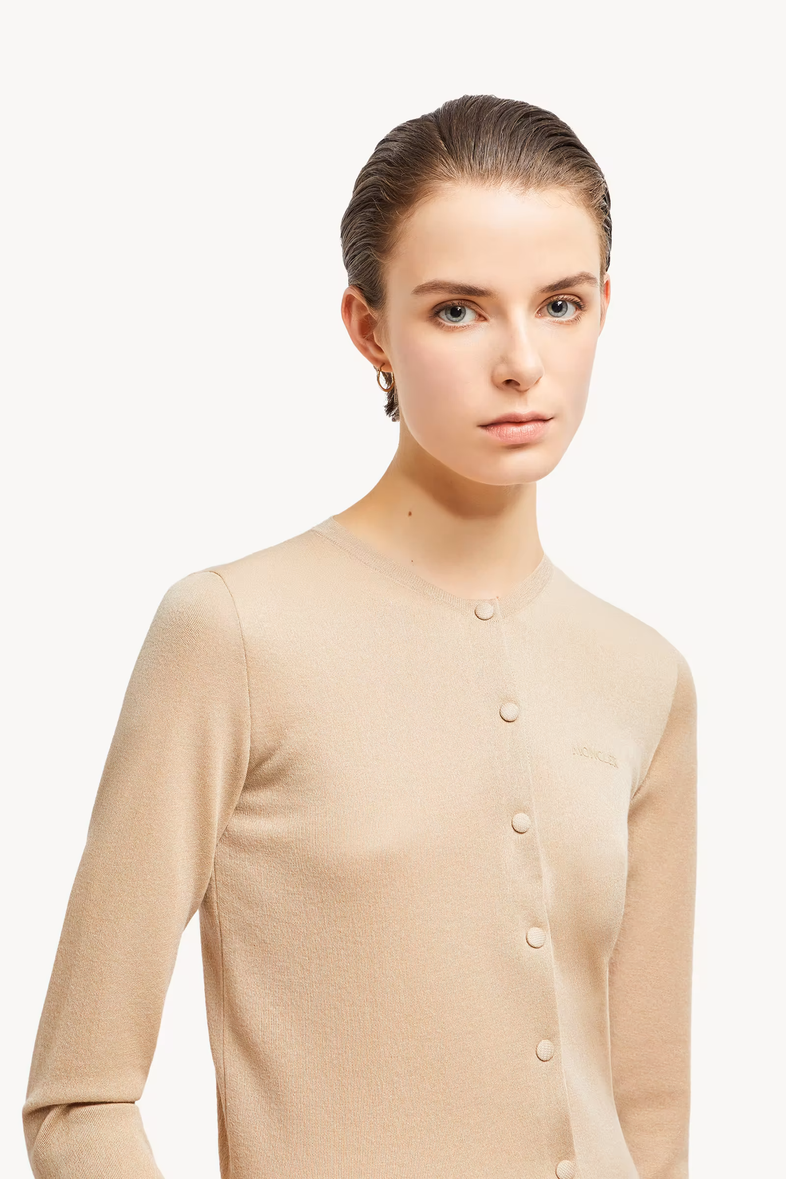 Embroidered Logo Cotton Cardigan