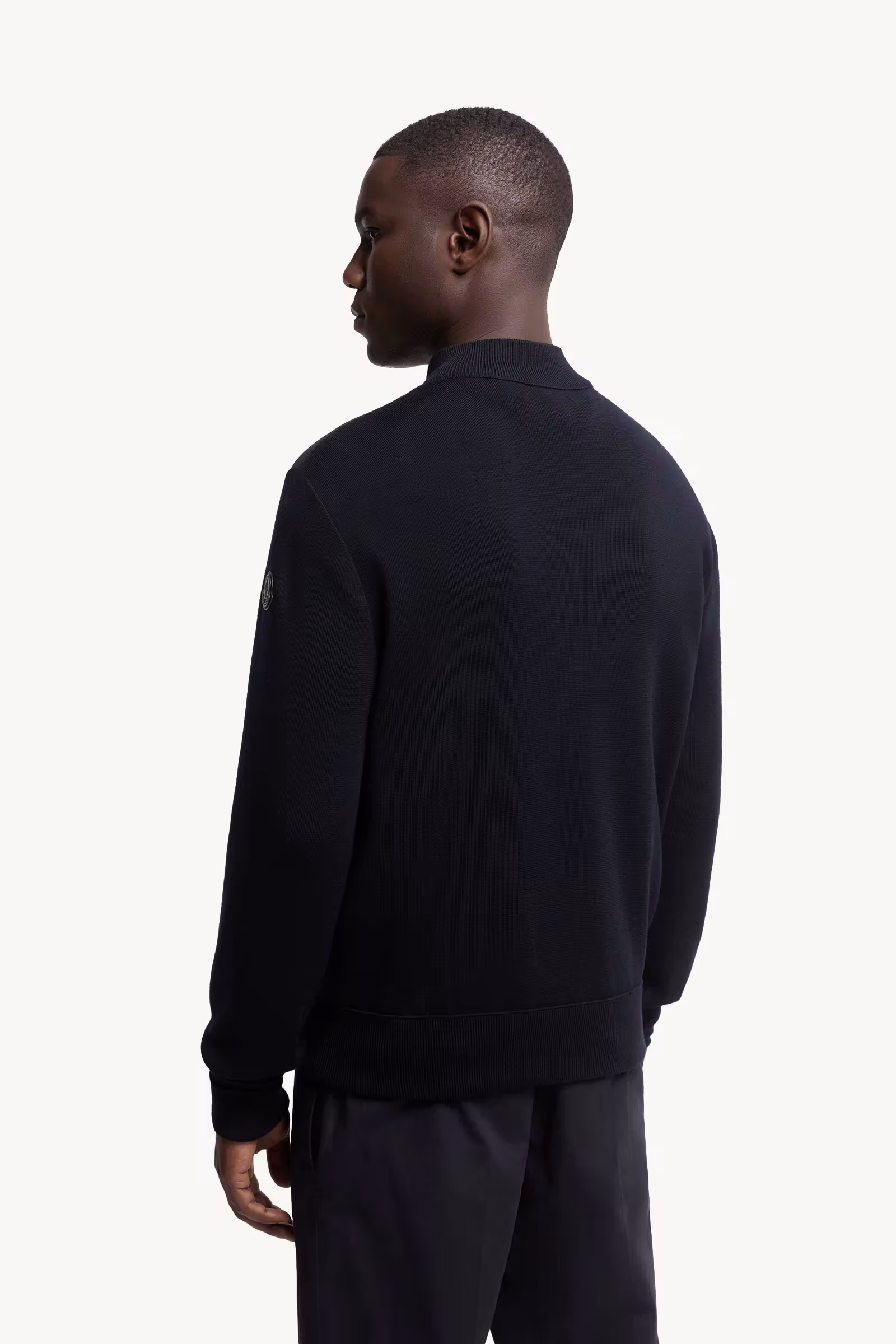 Padded Wool Zip-Up Cardigan