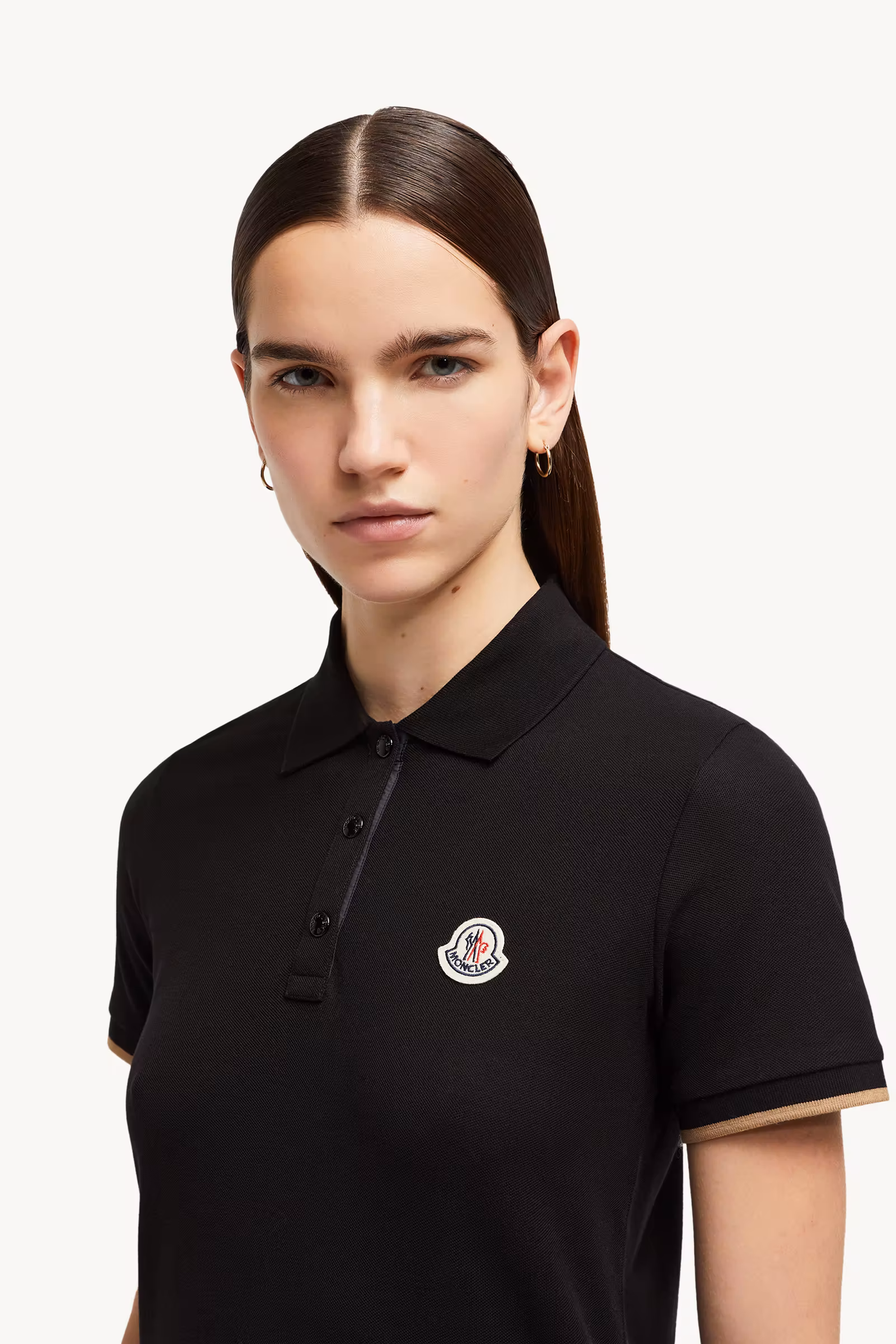 Logo Patch Cotton Piquet Polo Shirt