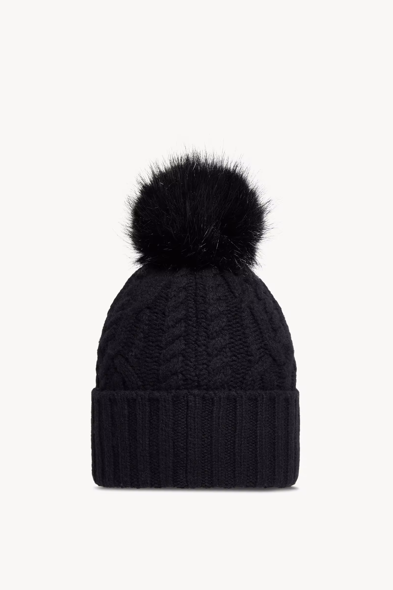 Cashmere Blend Beanie with Pom Pom