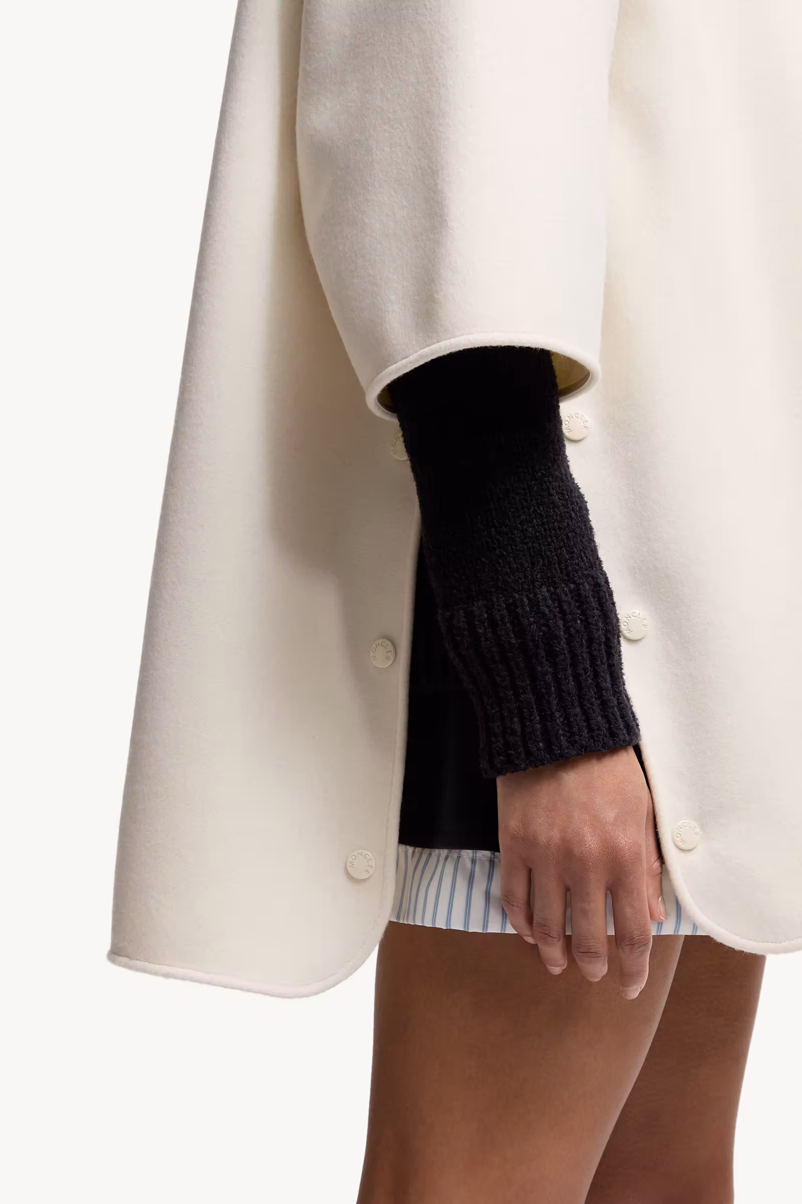 Wool Hooded Zip-Up Cape