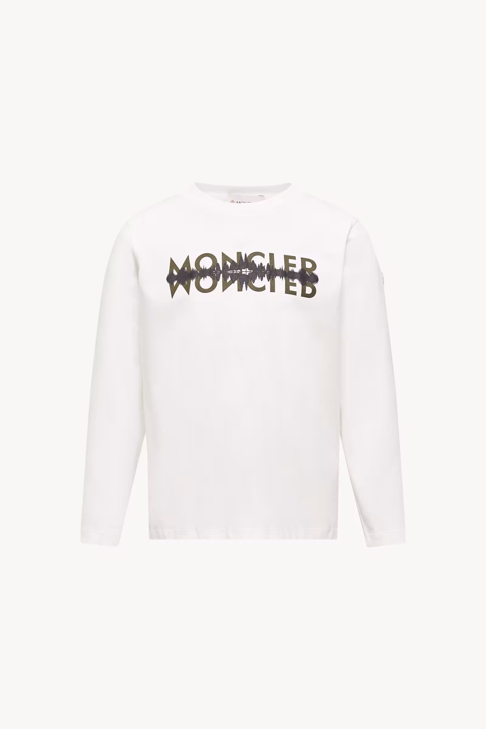 Logo Motif Long Sleeve Cotton T-Shirt