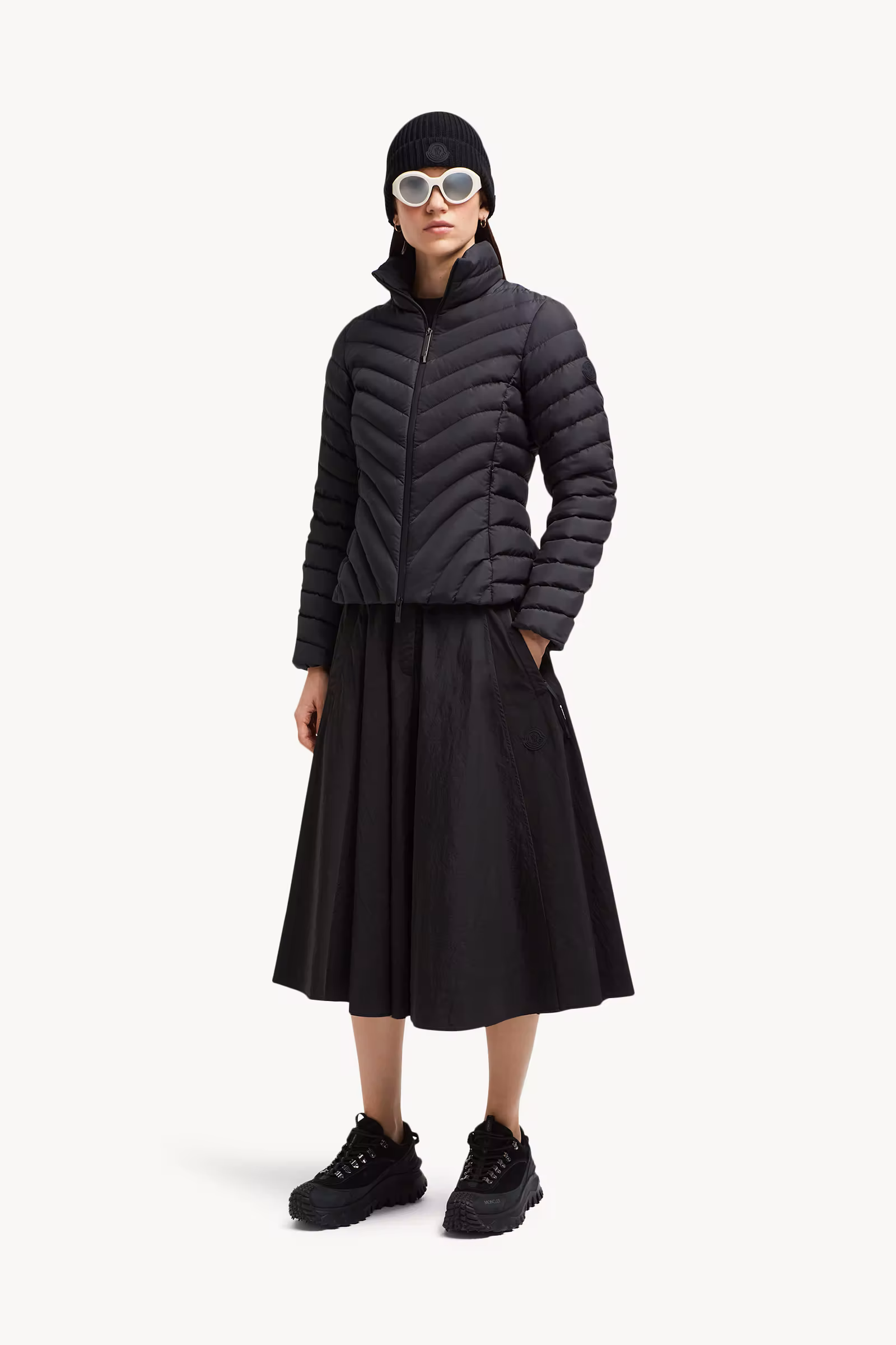 Grange Diagonal-Quilted Short Down Jacket