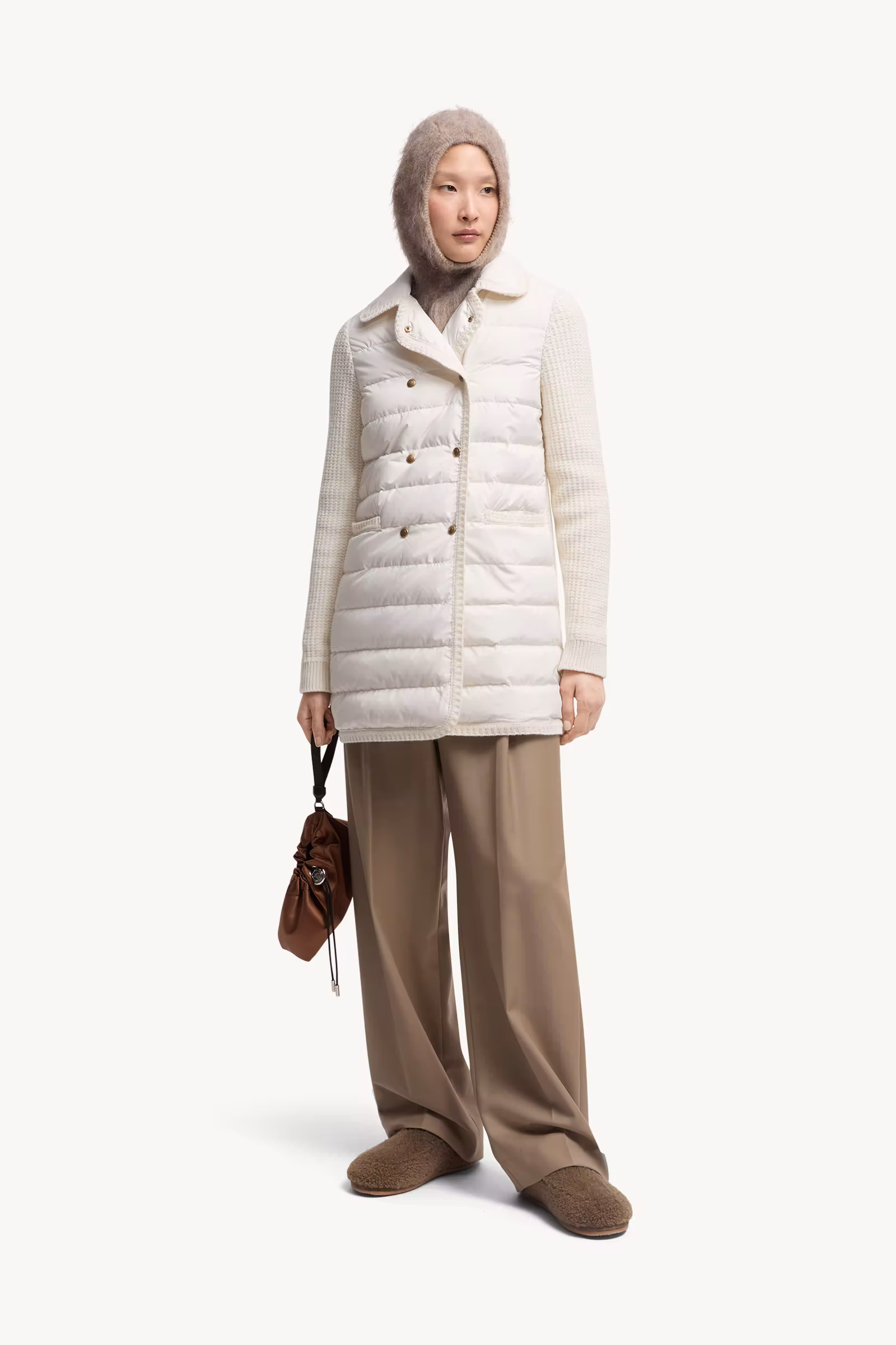 Wool & Cashmere Padded Cardigan