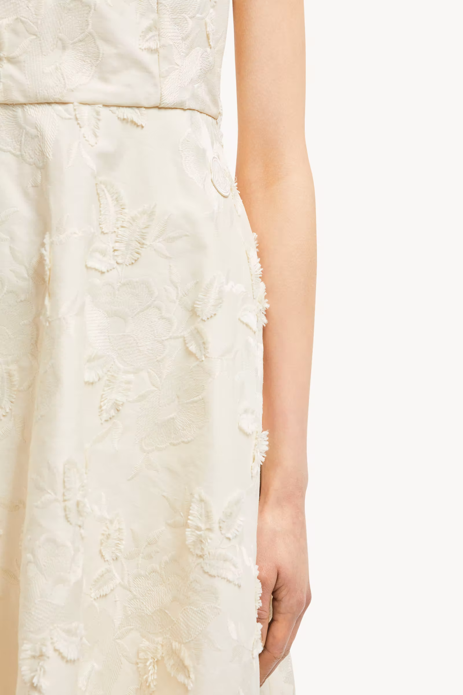 Textured Floral Gabardine Dress