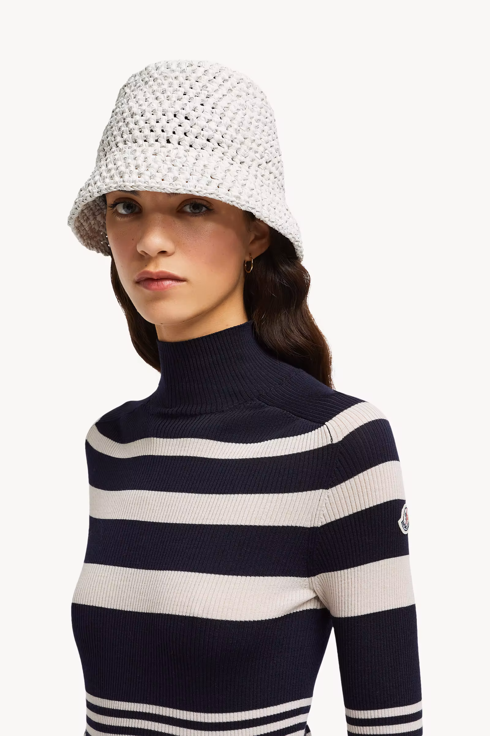 Striped Wool Turtleneck Sweater