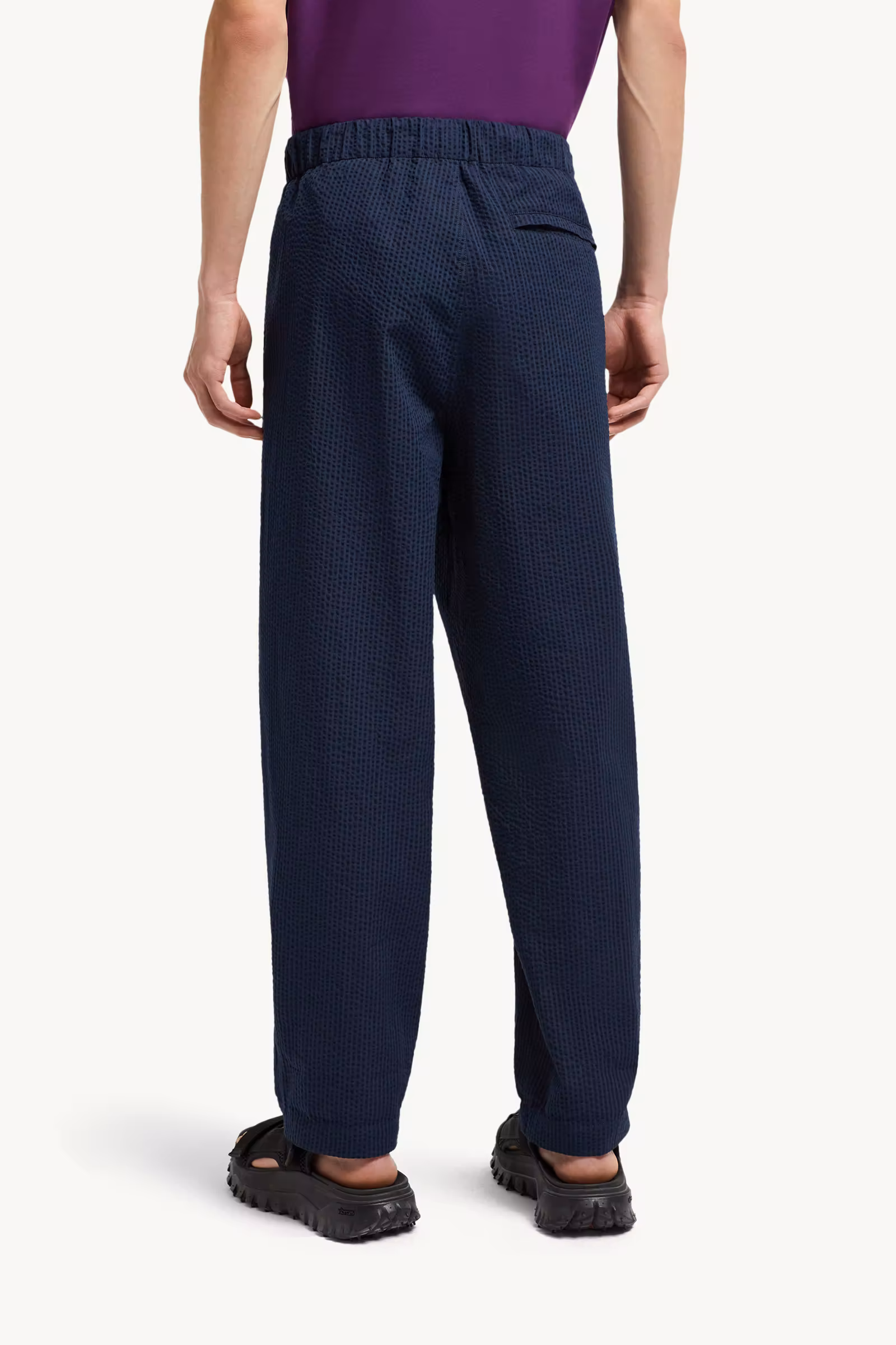 Belted Seersucker Pants